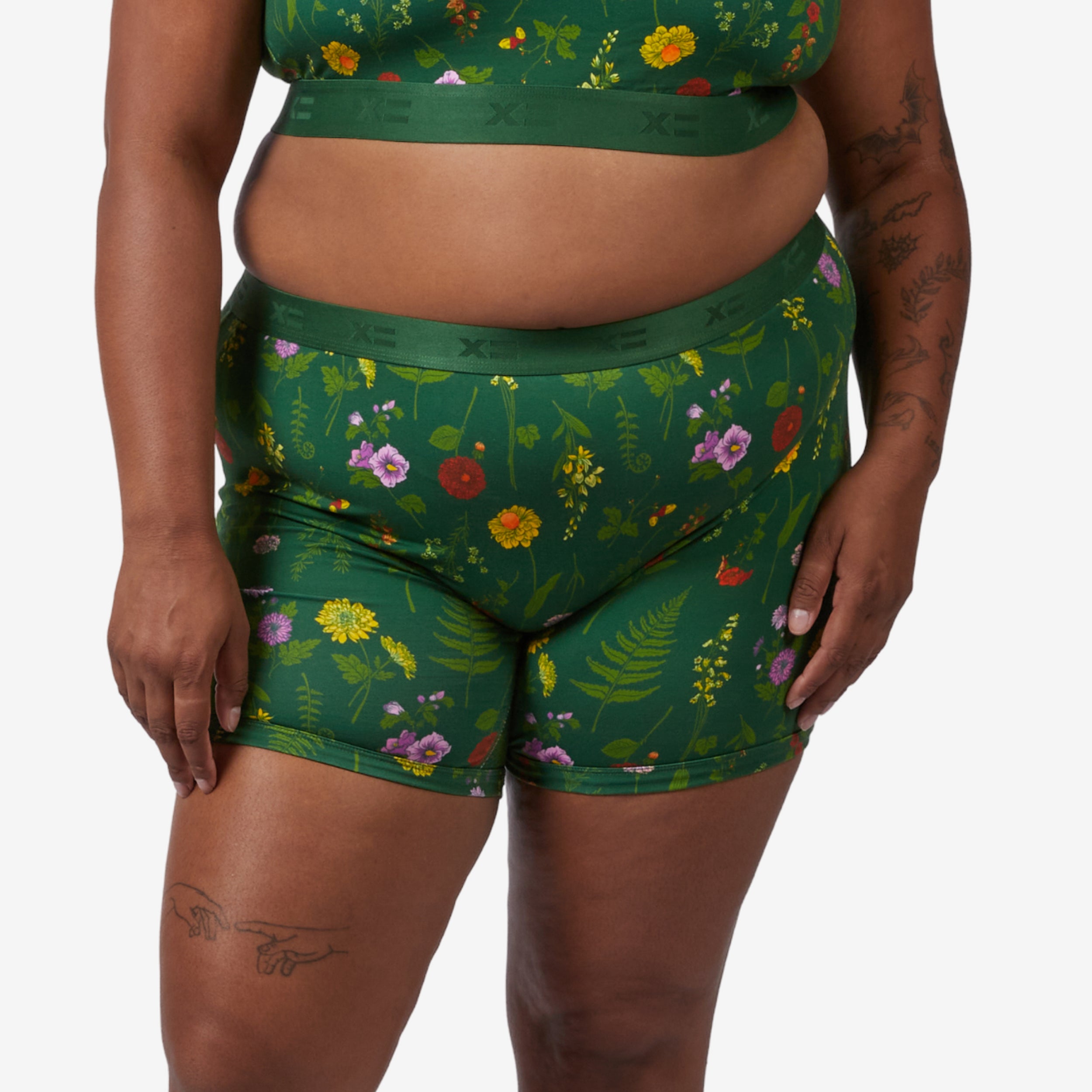 6" No Fly Boxer Briefs - Fern and Floral