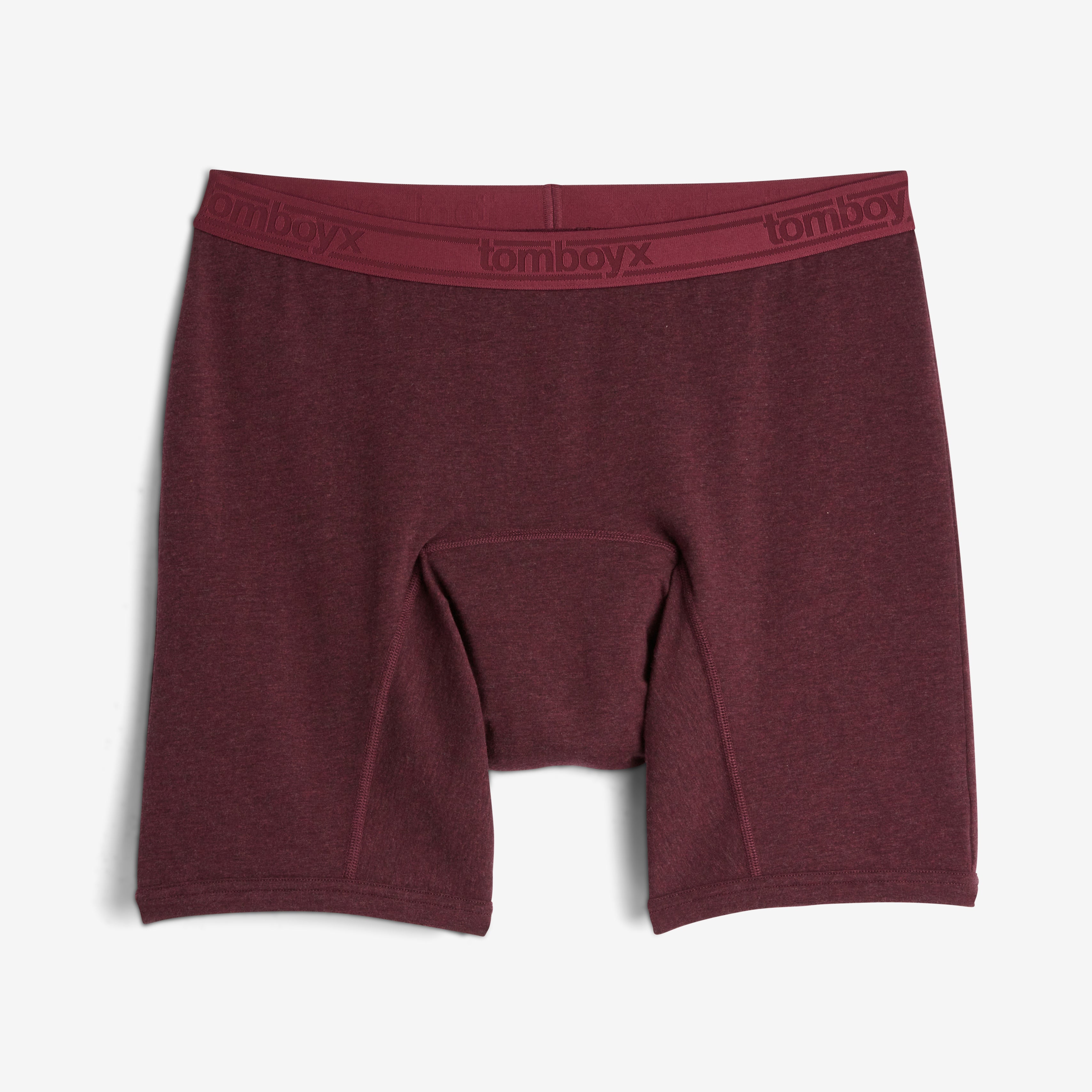 First Line Period 9" Boxer Briefs - Black Cherry Heather
