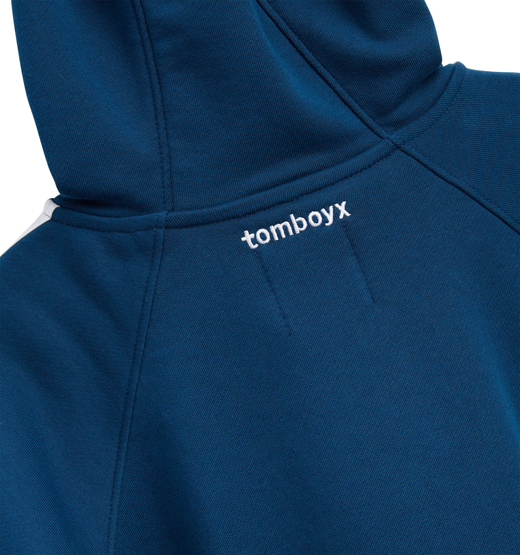 French Terry Track Full Zip Hoodie - Retro Blue