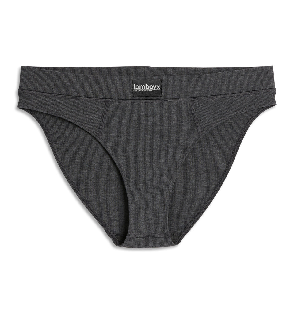 Bamboo Rib Cheeky Heather Gray