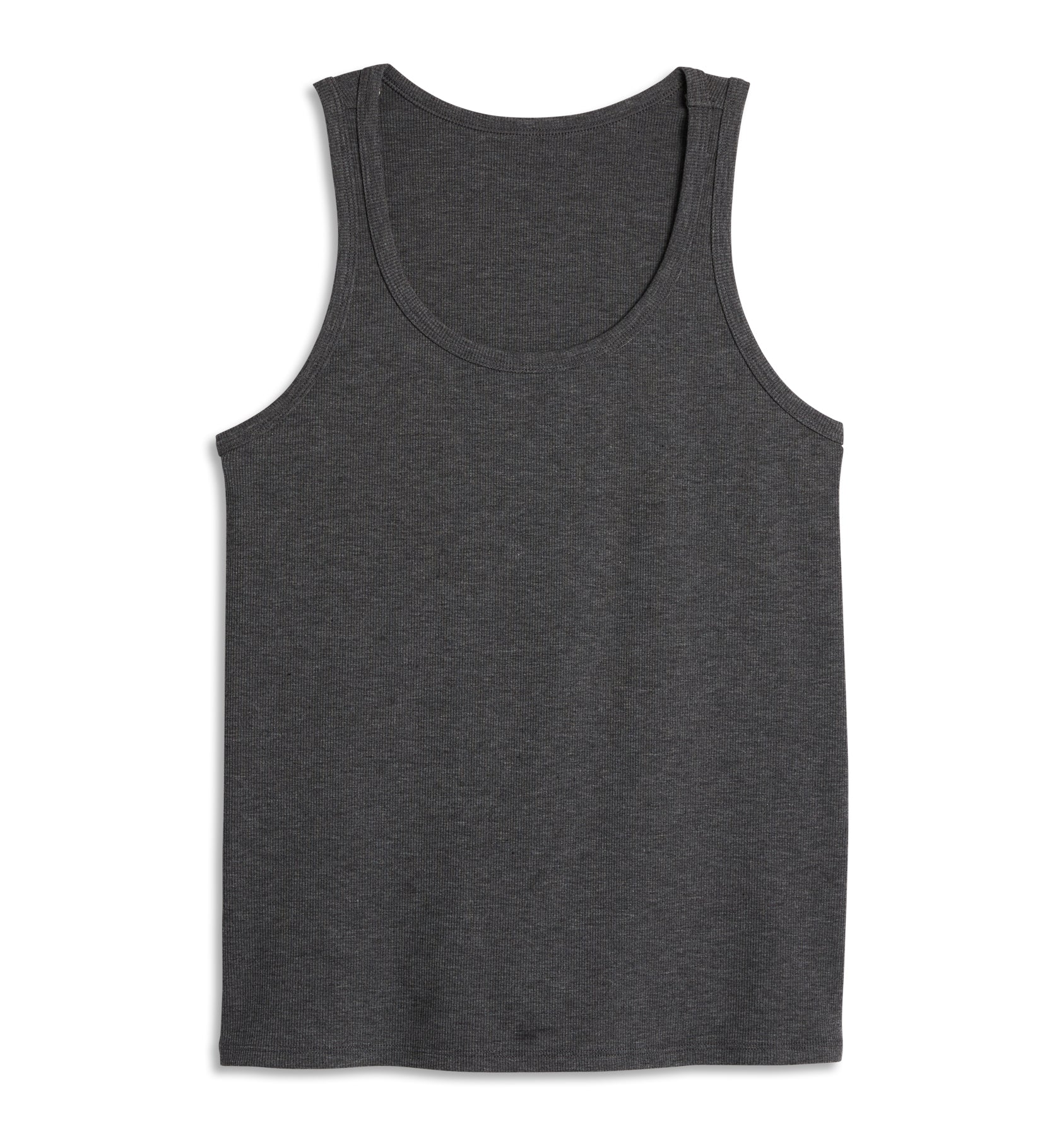 Bamboo Rib Tank - Heather Gray