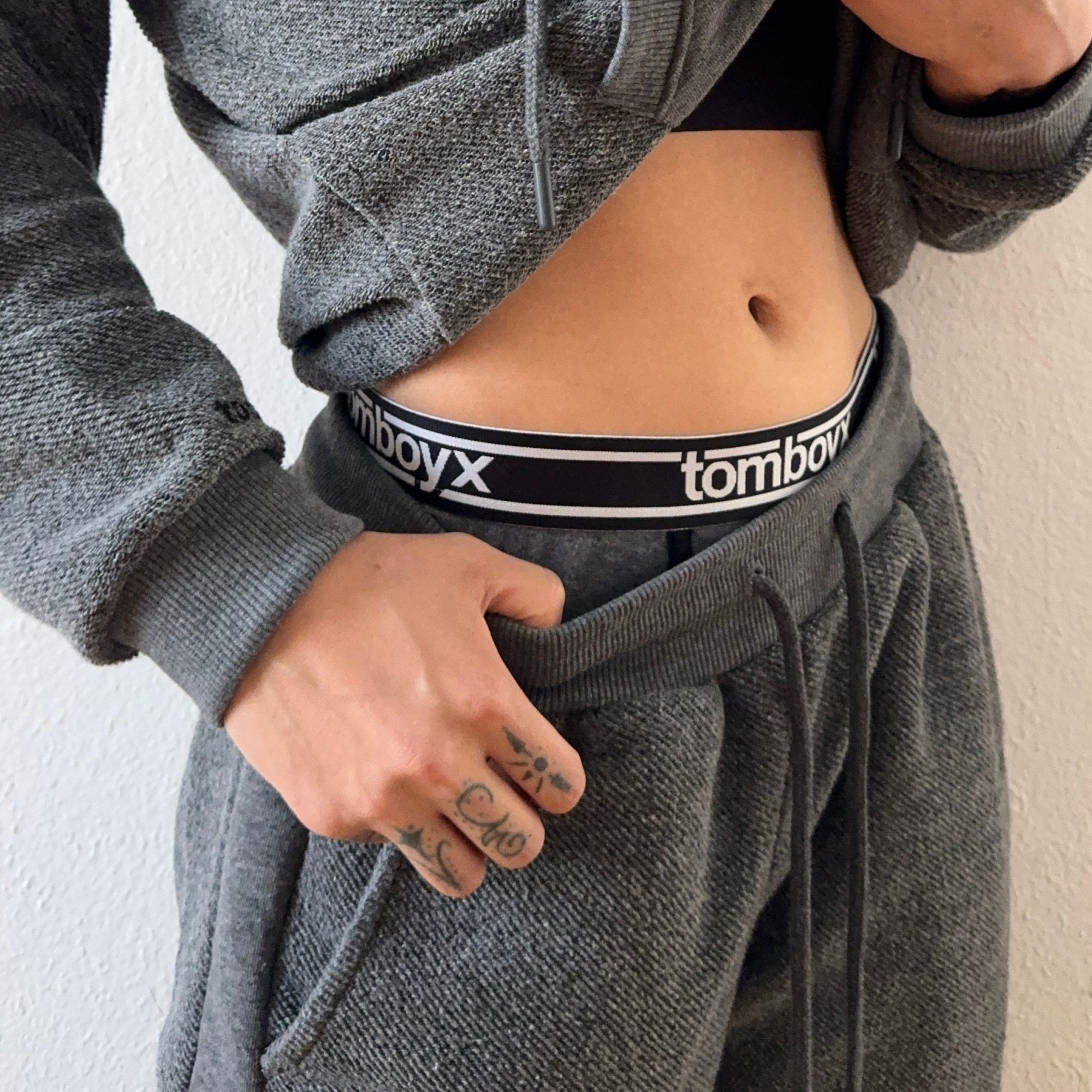 Inside Out French Terry Jogger - Heather Grey