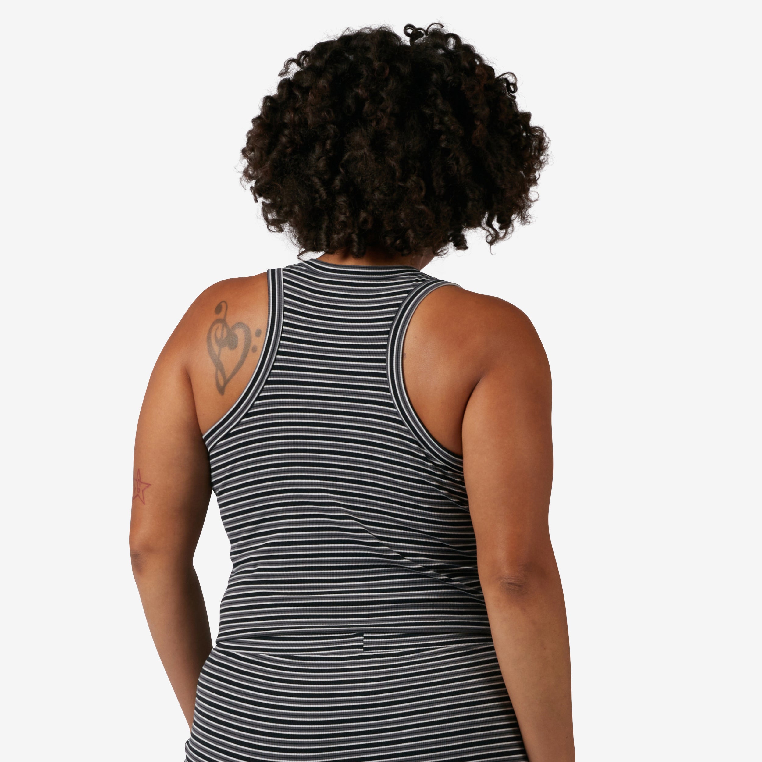 Bamboo Rib Bra Top - Icy Stripe