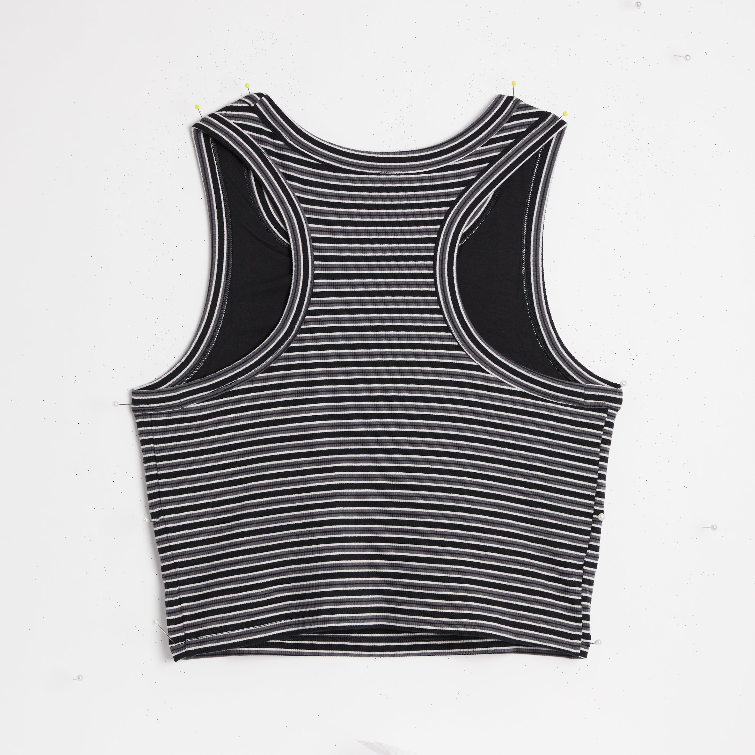 Bamboo Rib Bra Top - Icy Stripe