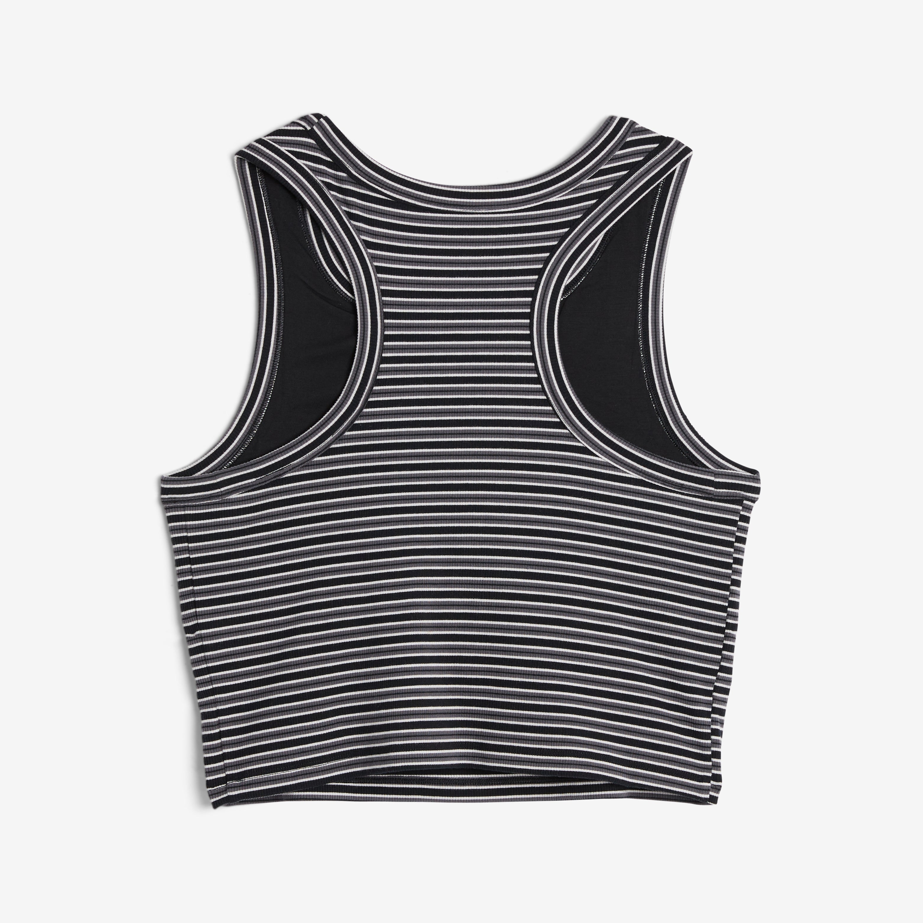 Bamboo Rib Bra Top - Icy Stripe