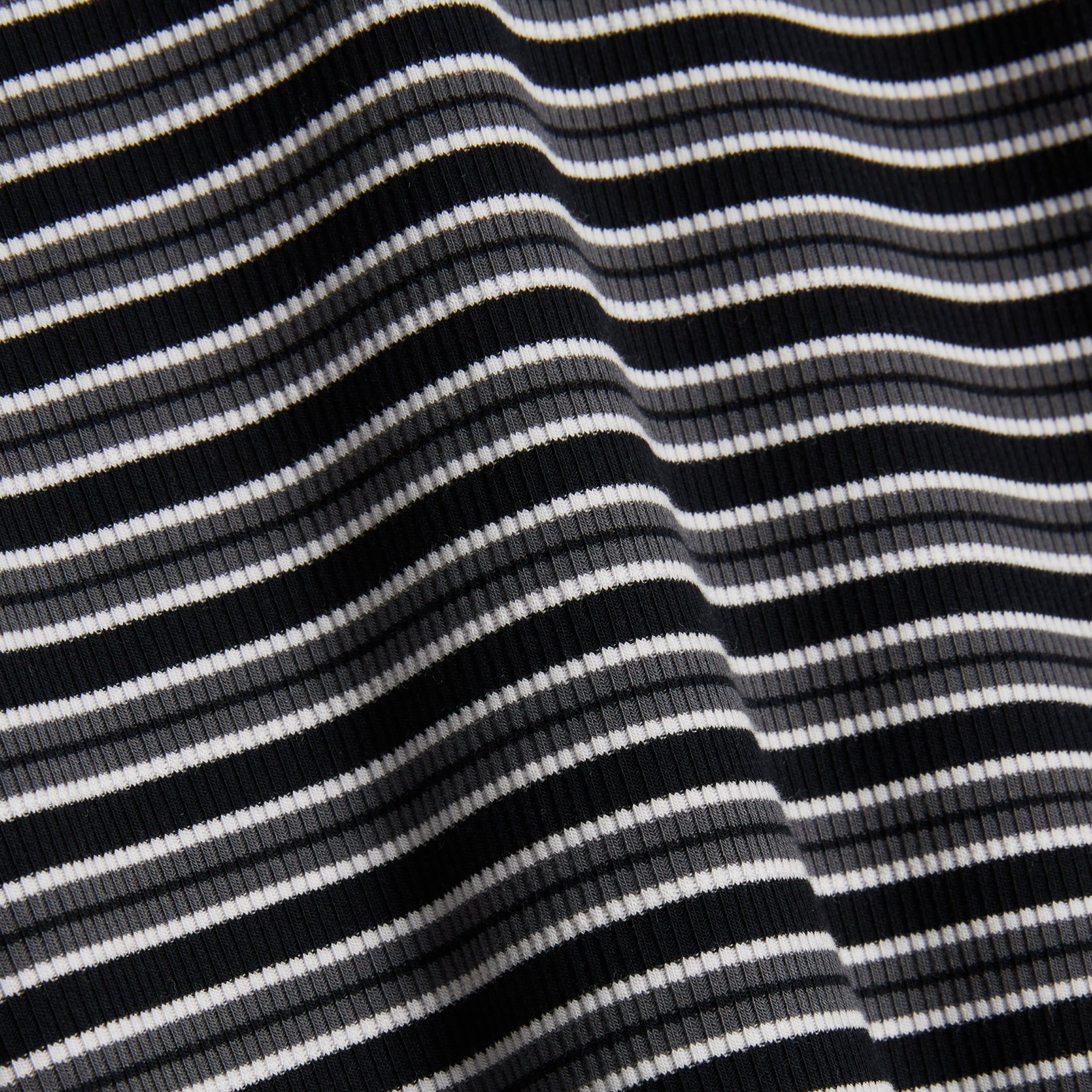 Bamboo Rib Long Sleeve Henley - Icy Stripe