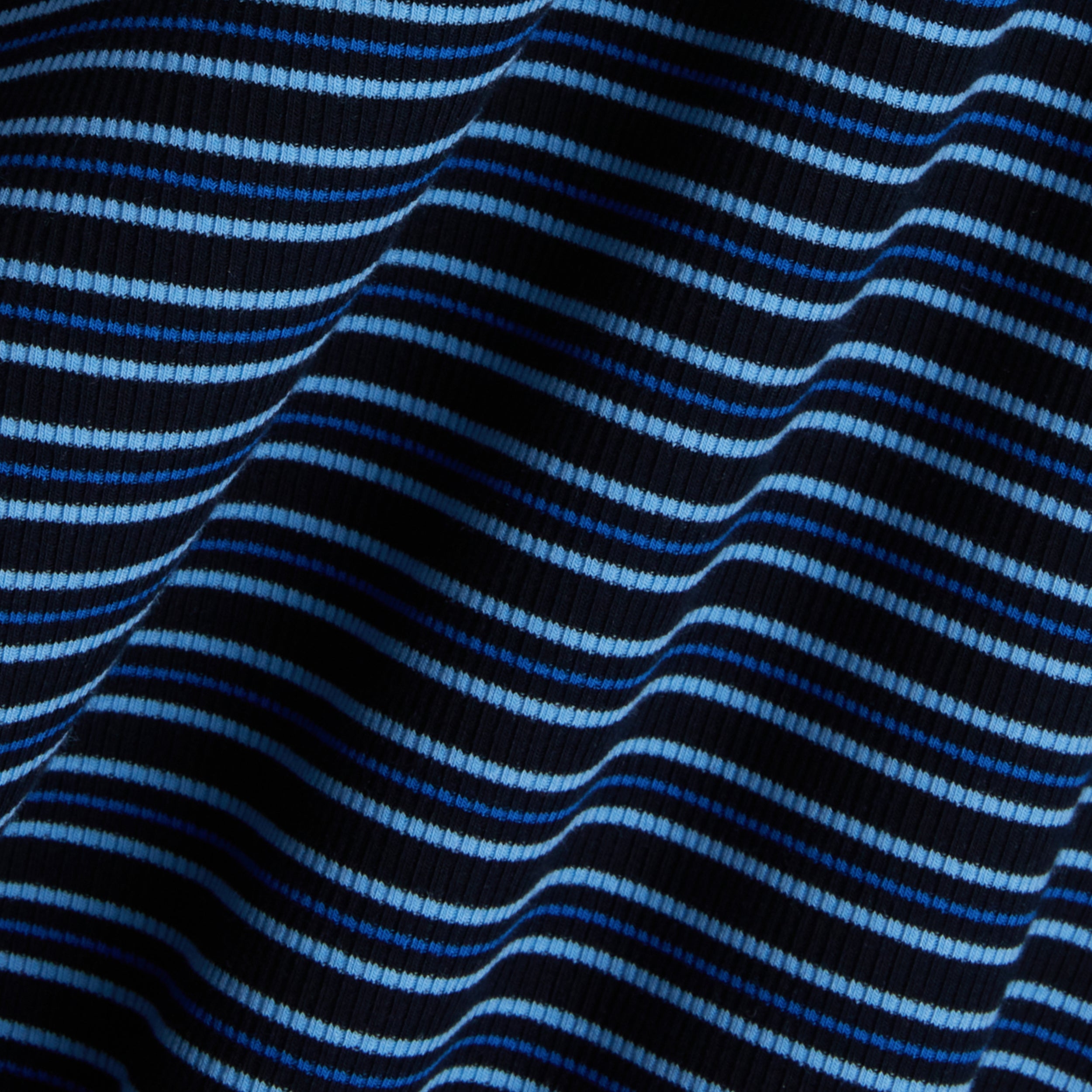 Bamboo Rib Tank - Ink Blue Stripe