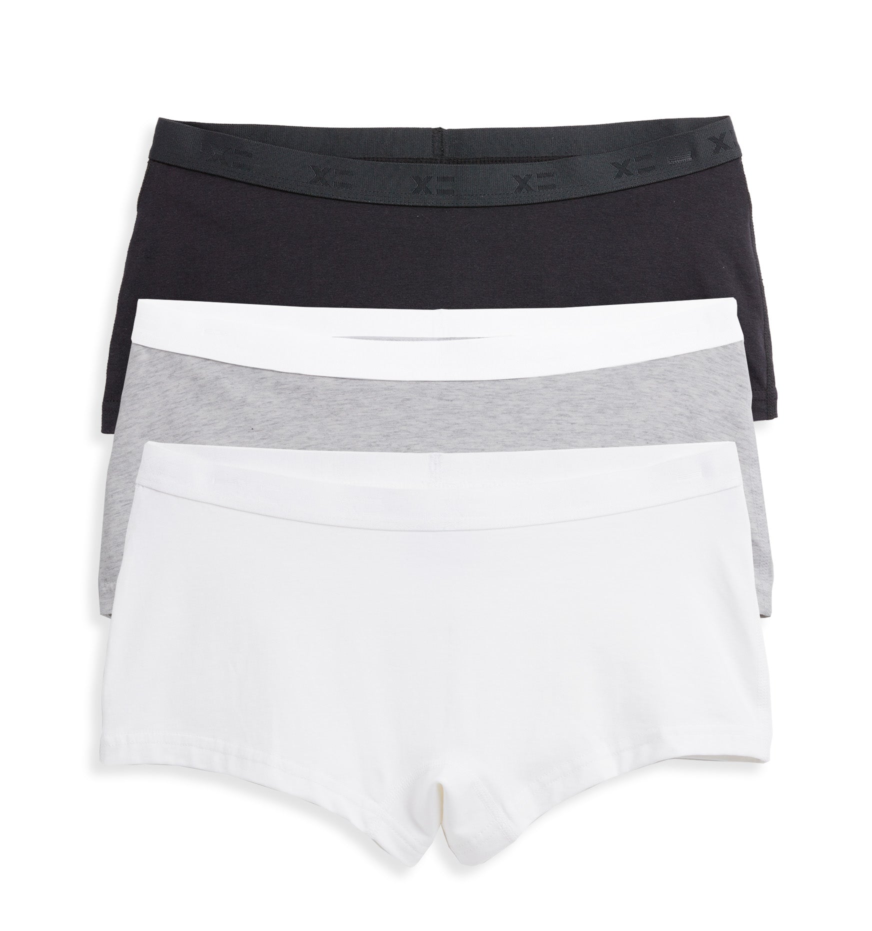 TomboyX 6 Fly Boxer Briefs Underwear, Cotton Stretch Comfortable Boy  Shorts (XS-6X) Black Logo XXX Large
