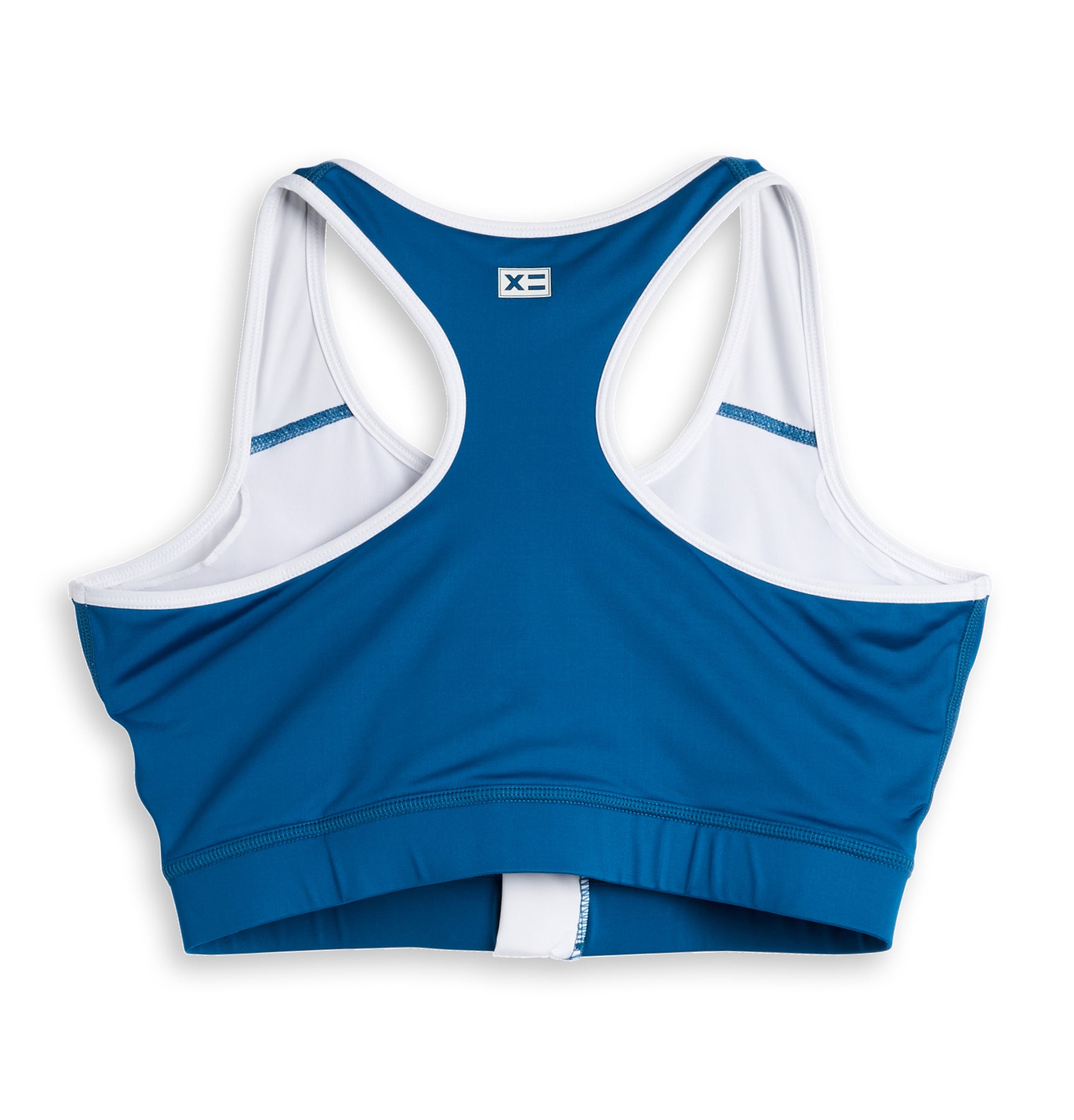 Swim Racerback Zip Compression Top - Marina Blue