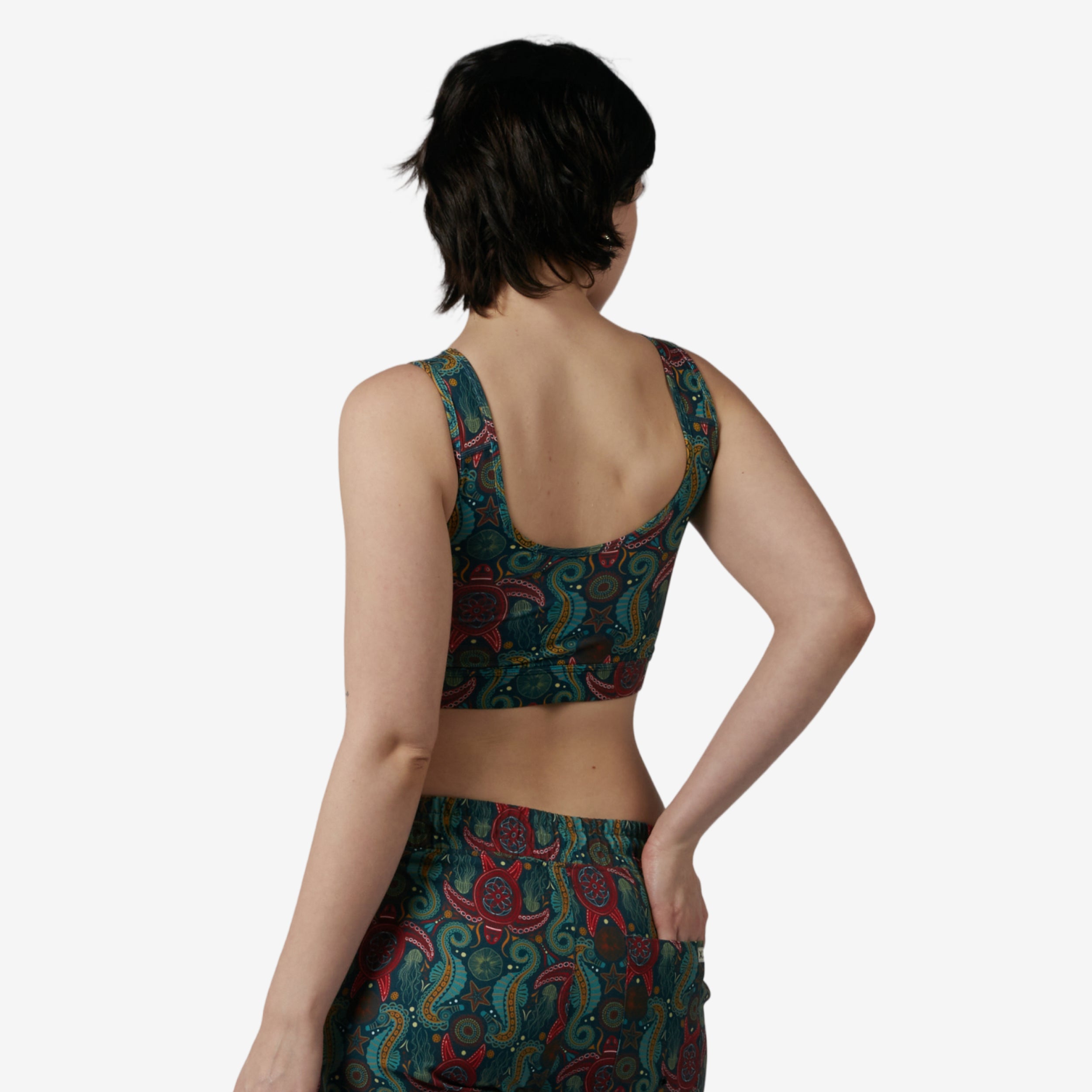 Swim Sport Compression Top - Marine Mosaic