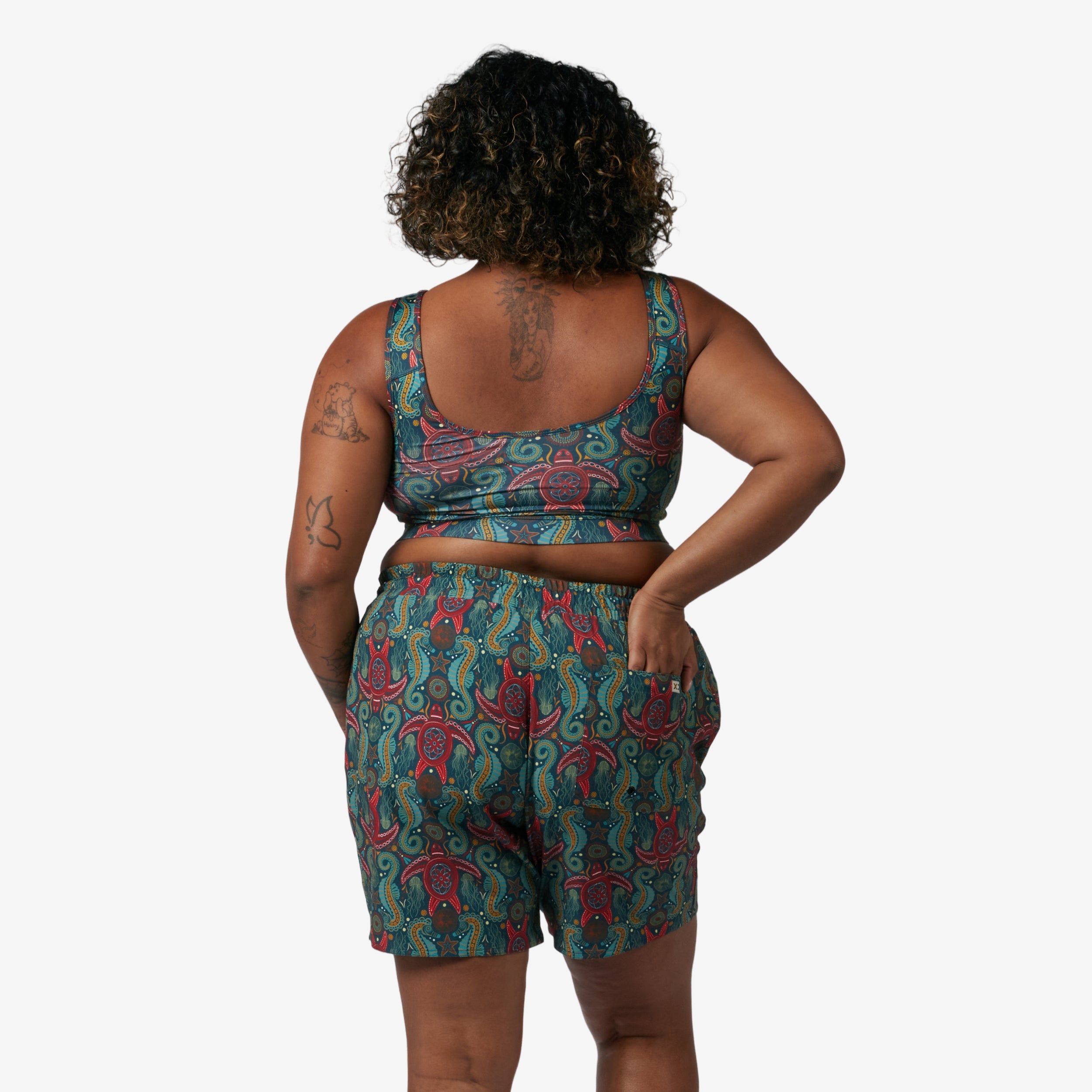 Swim 7" Pull-On Board Shorts Light Weight - Marine Mosaic