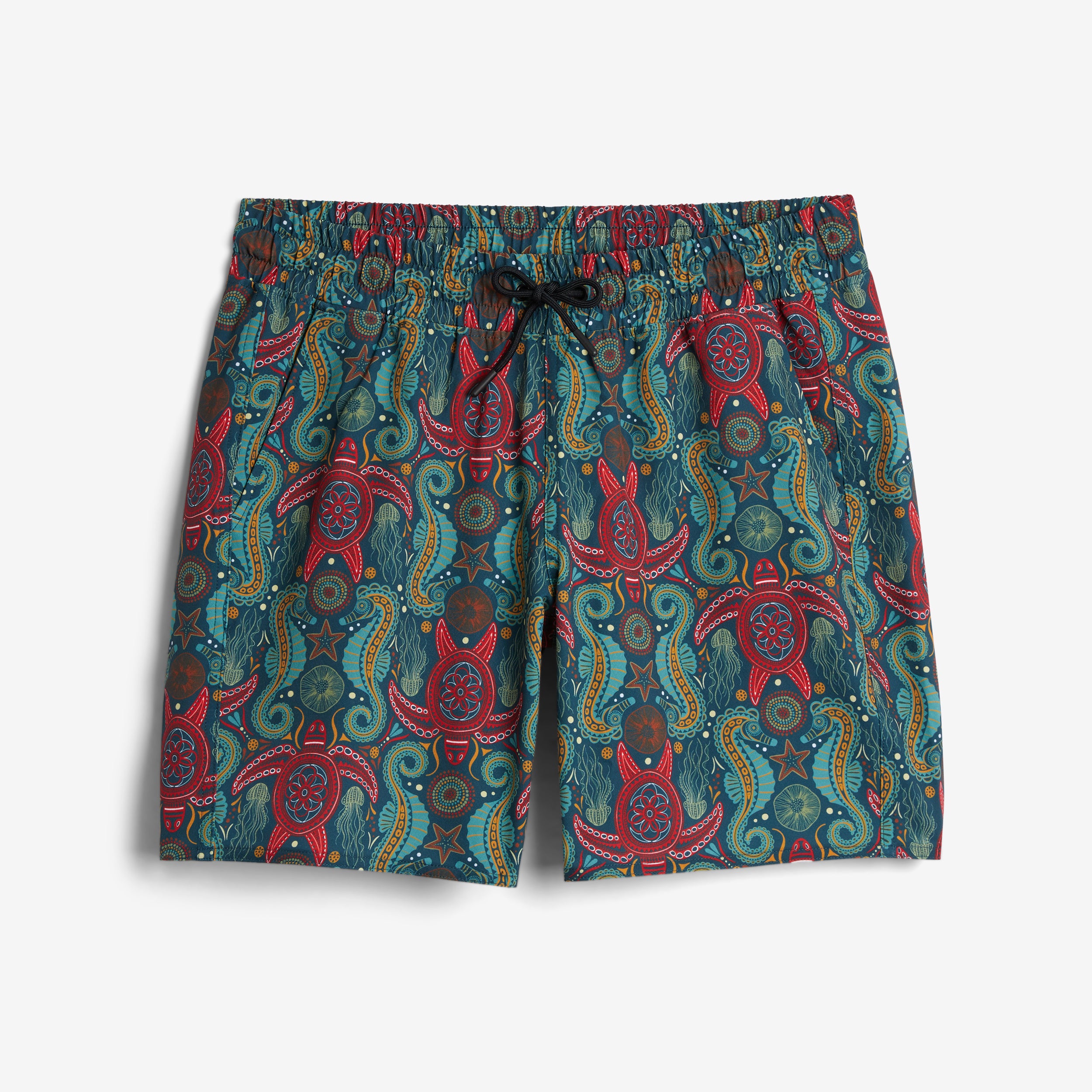 Swim 7" Pull-On Board Shorts Light Weight - Marine Mosaic