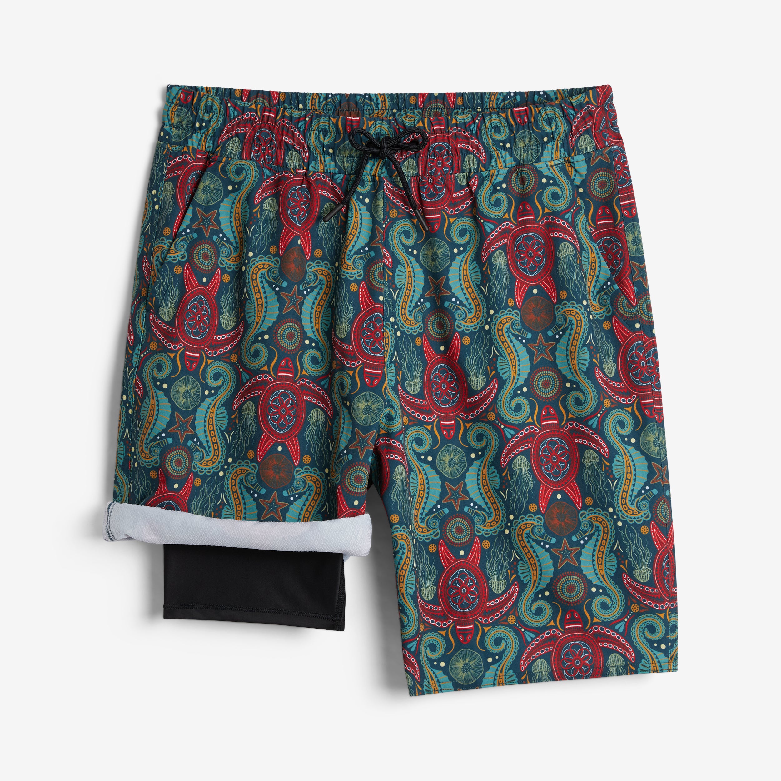 Swim 9" Lined Board Shorts Light Weight - Marine Mosaic