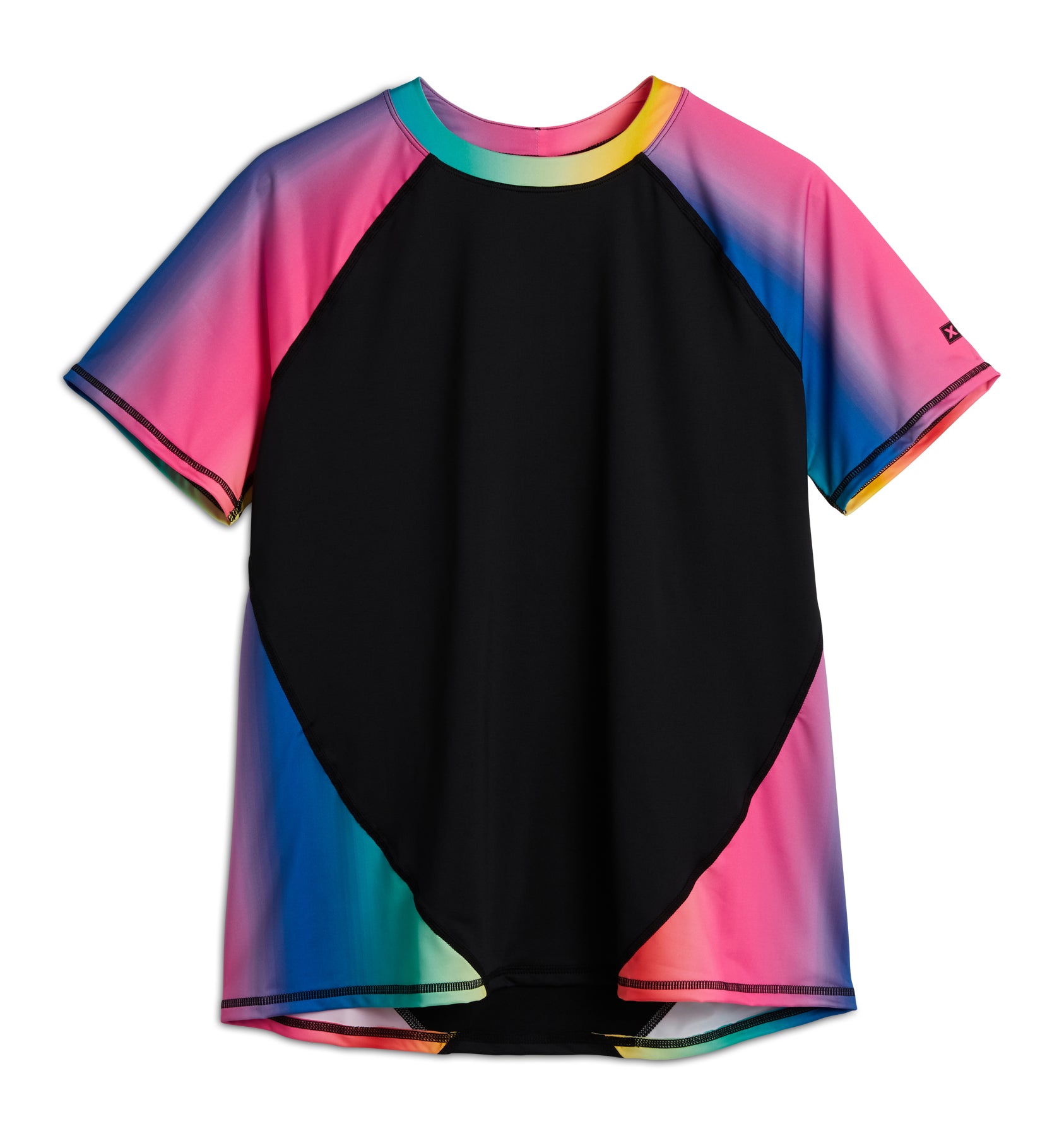 Swim Rashguard Tee - Melting Rainbow