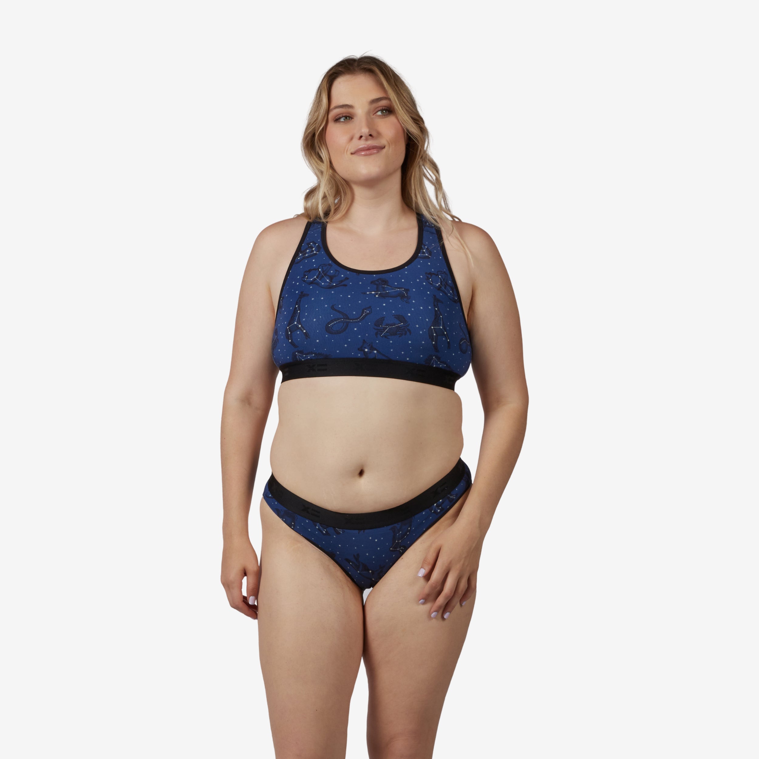 Model: Natalie is 5'11" and wears a Medium