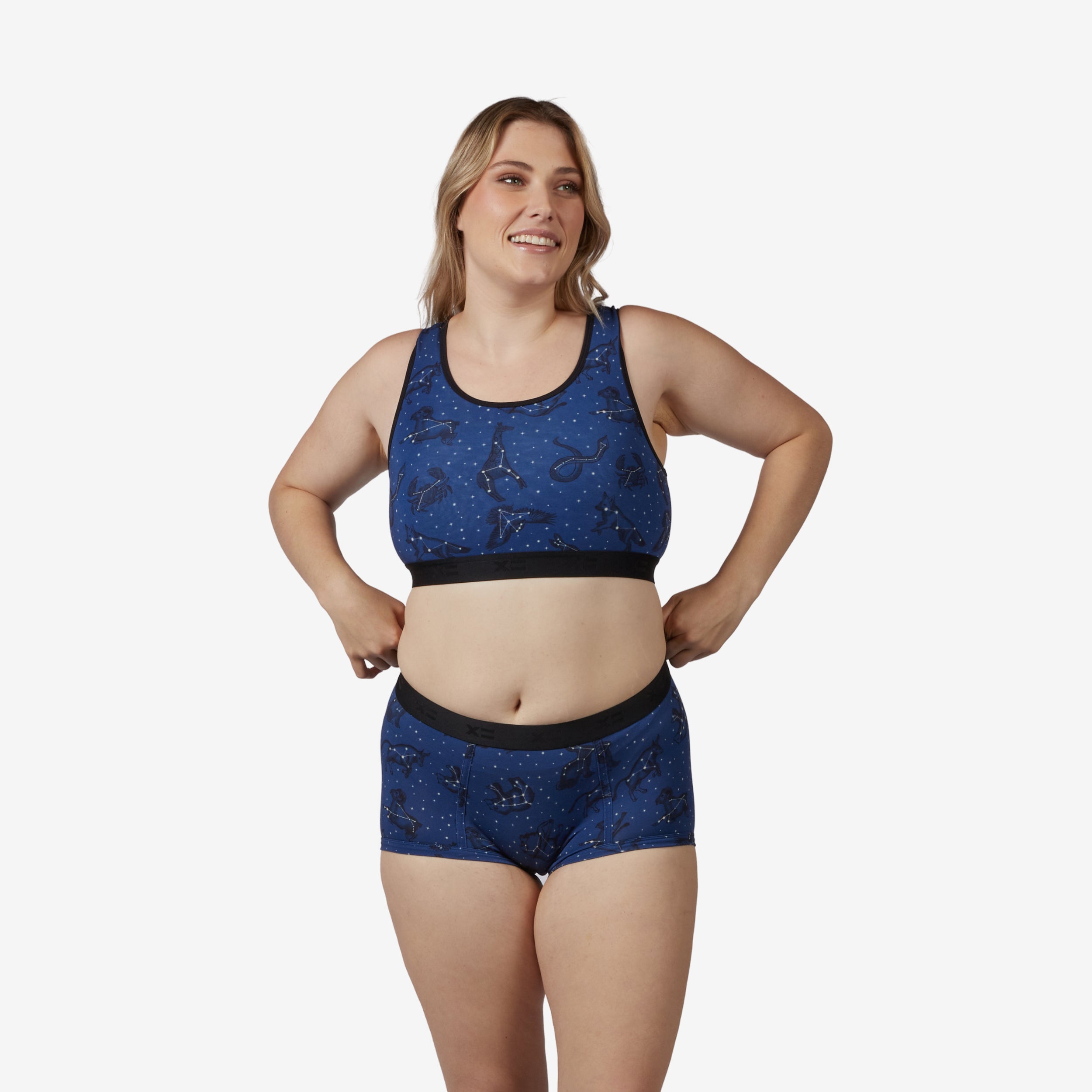Model: Natalie is 5'11" and wears a Medium