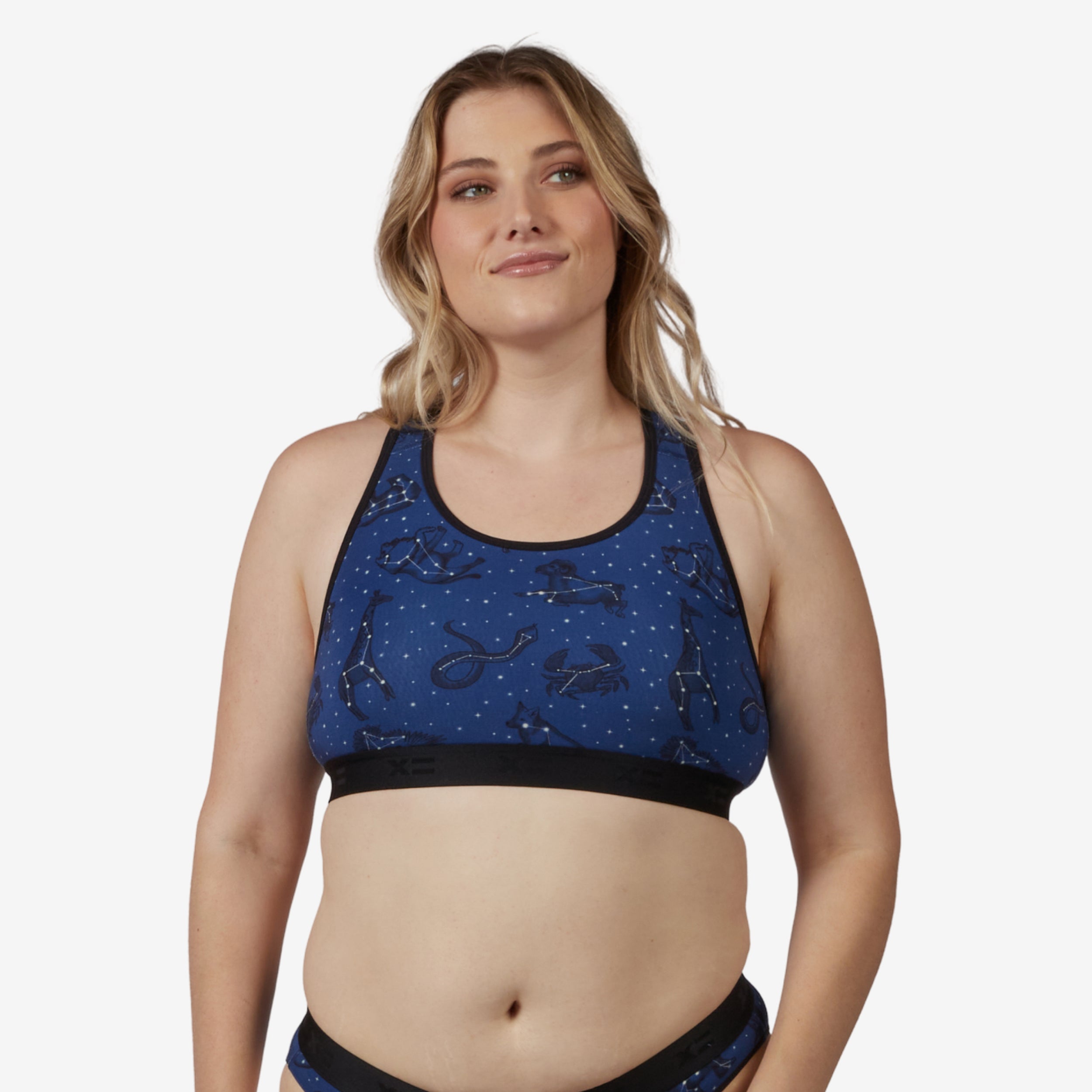 Model: Natalie is 5'11" and wears a Medium