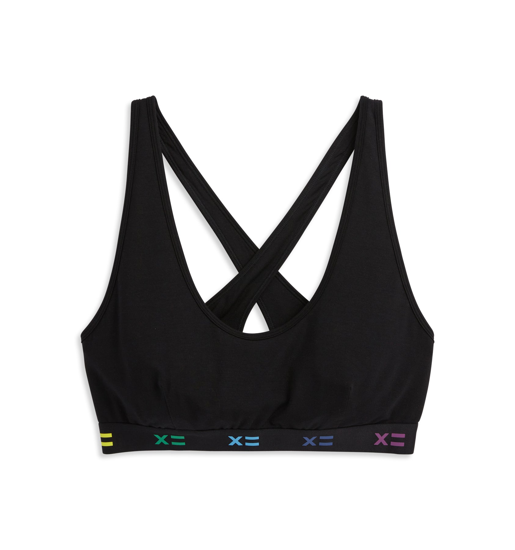 All Day Bralette - TENCEL™ Modal Black X= Rainbow