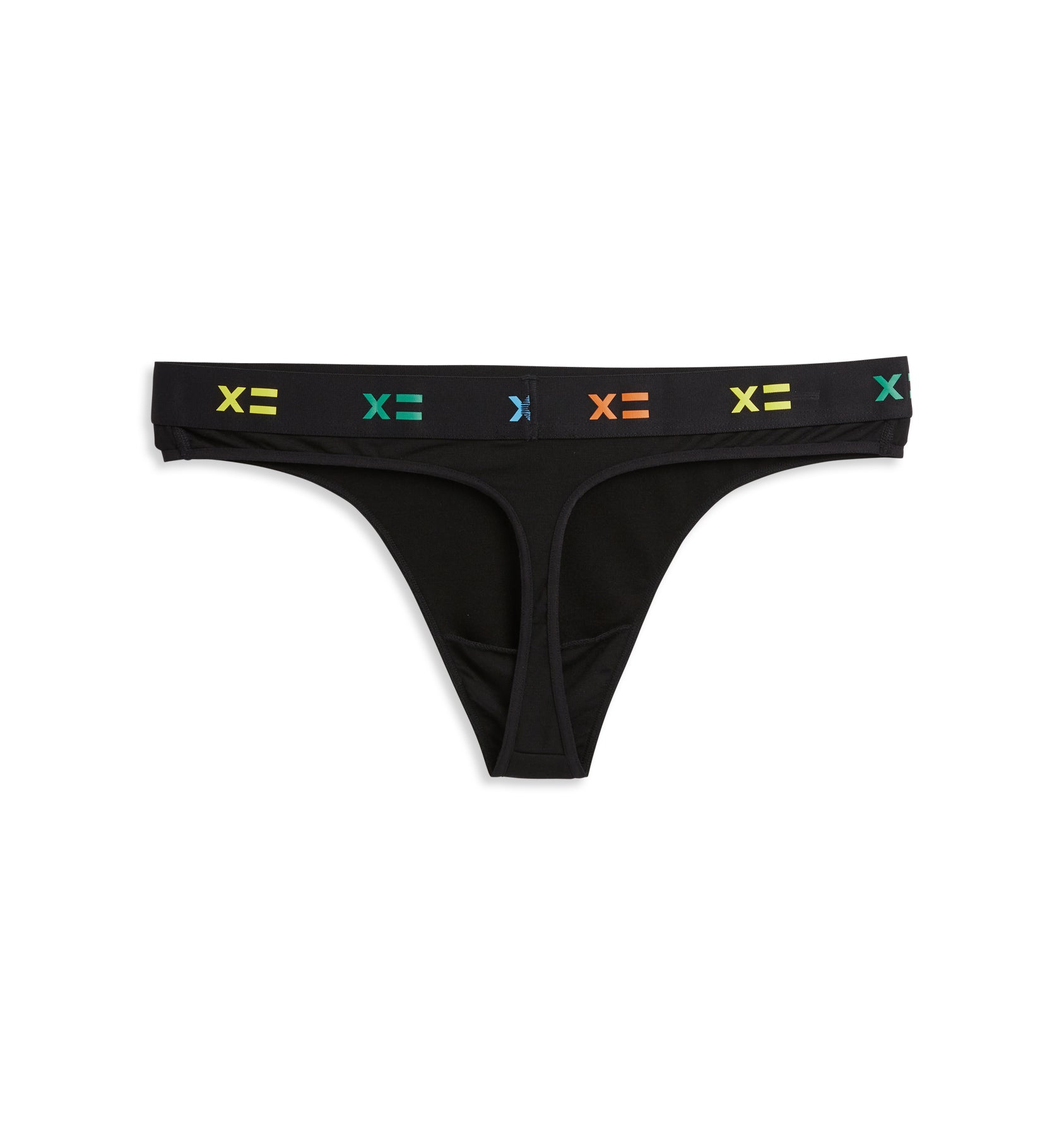 Thong - TENCEL™ Modal Black X= Rainbow