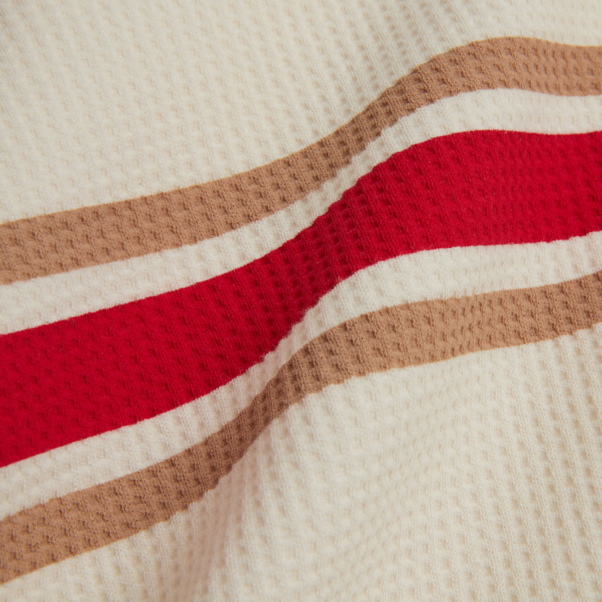 Bamboo Rib Boy Shorts - Retro Stripe Red