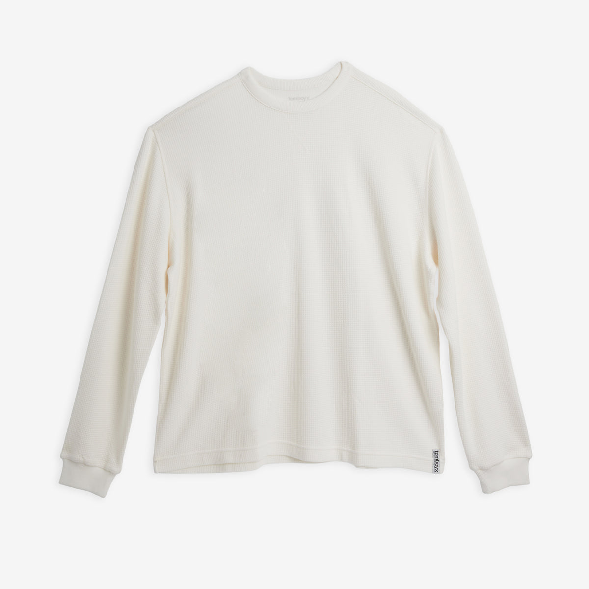 Modal Cloud Waffle Long Sleeve Crew - Whipped Cream