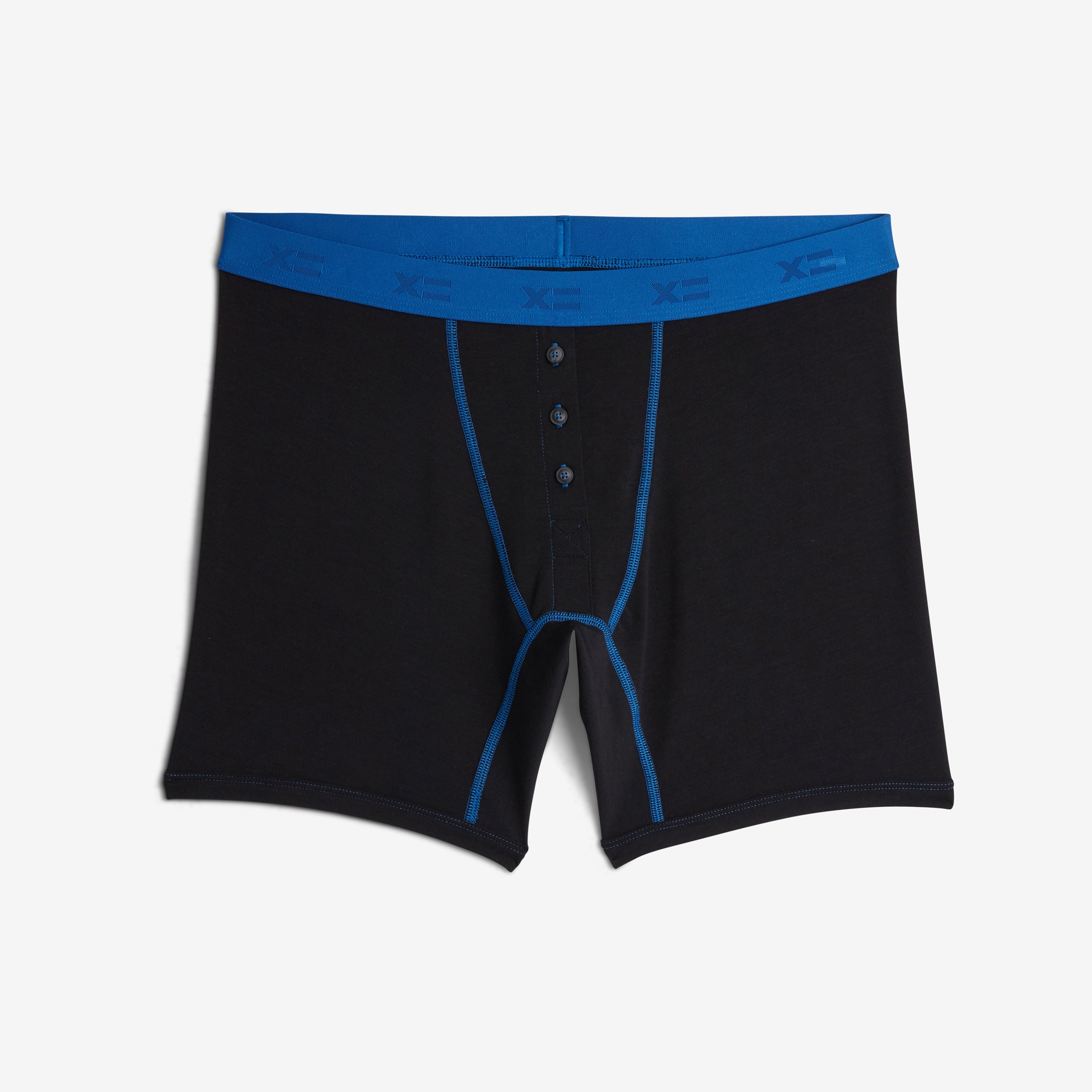 6" Fly Boxer Briefs - TENCEL Modal Ink Blue Edge