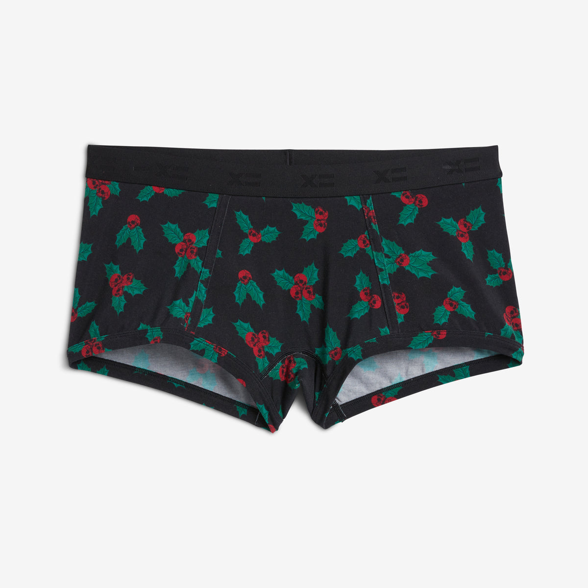 Boy Shorts - TENCEL Modal Skull Mistletoe