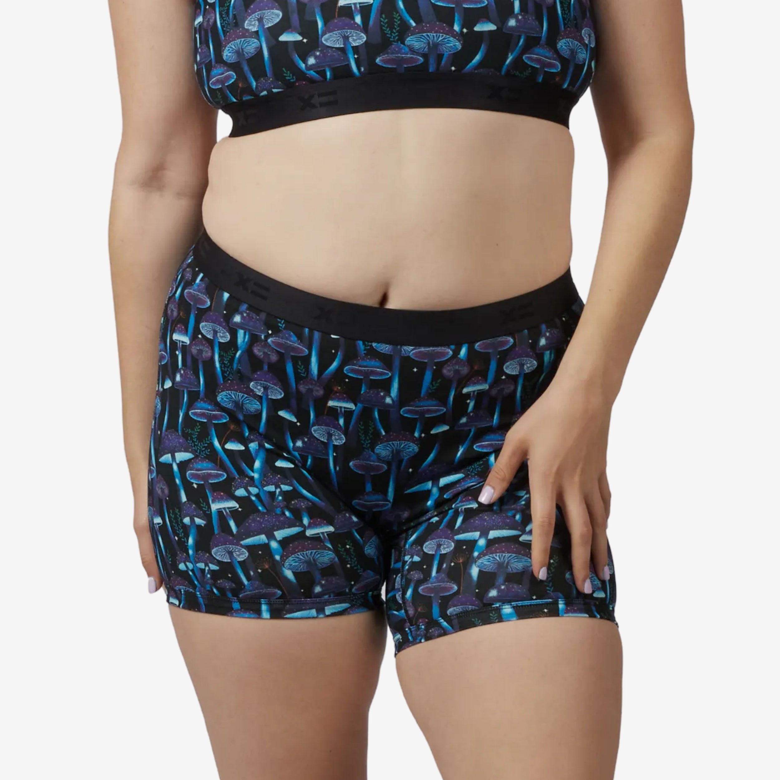 6" No Fly Boxer Briefs - Moonlit Mushrooms
