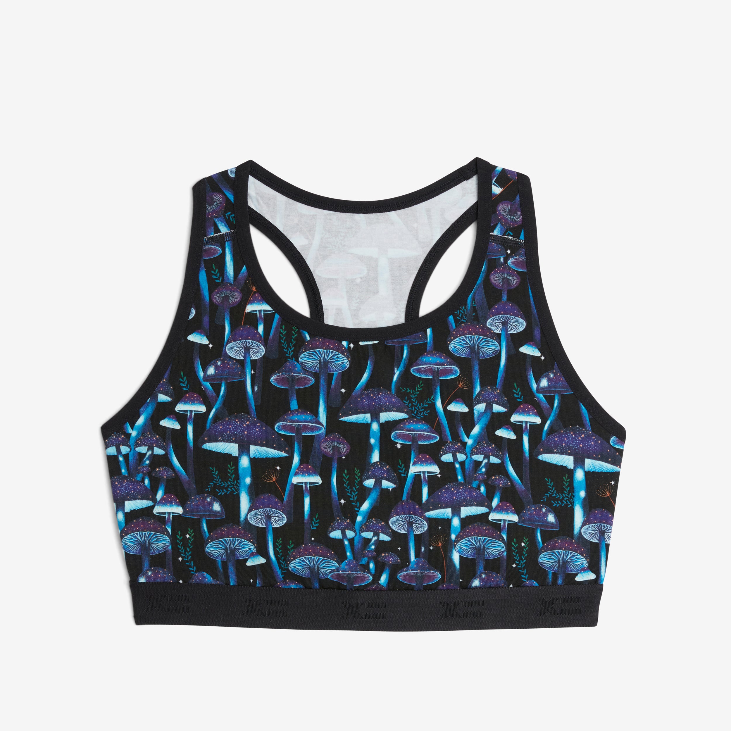 Racerback Soft Bra - Moonlit Mushrooms