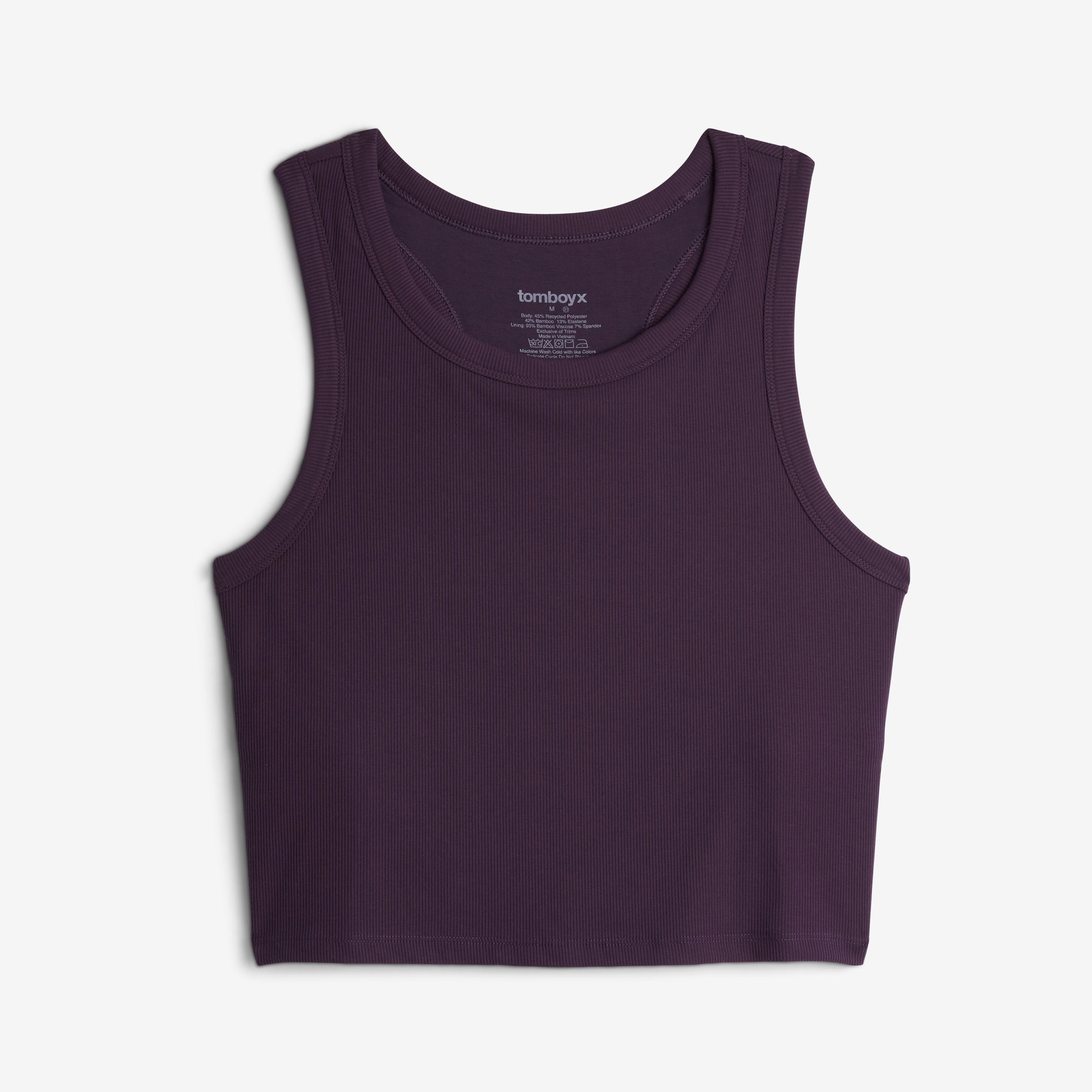 Bamboo Rib Bra Top - Plum