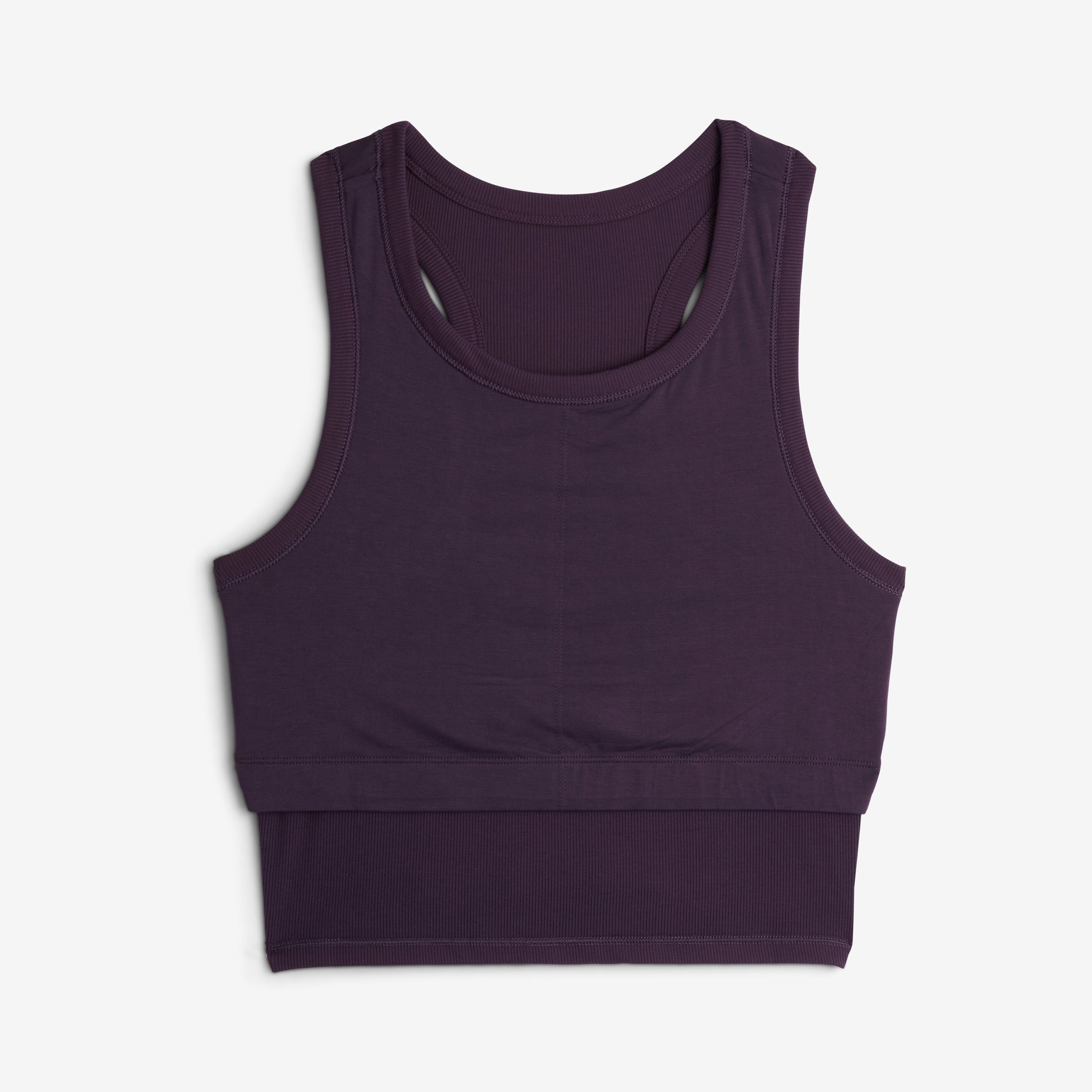 Bamboo Rib Bra Top - Plum