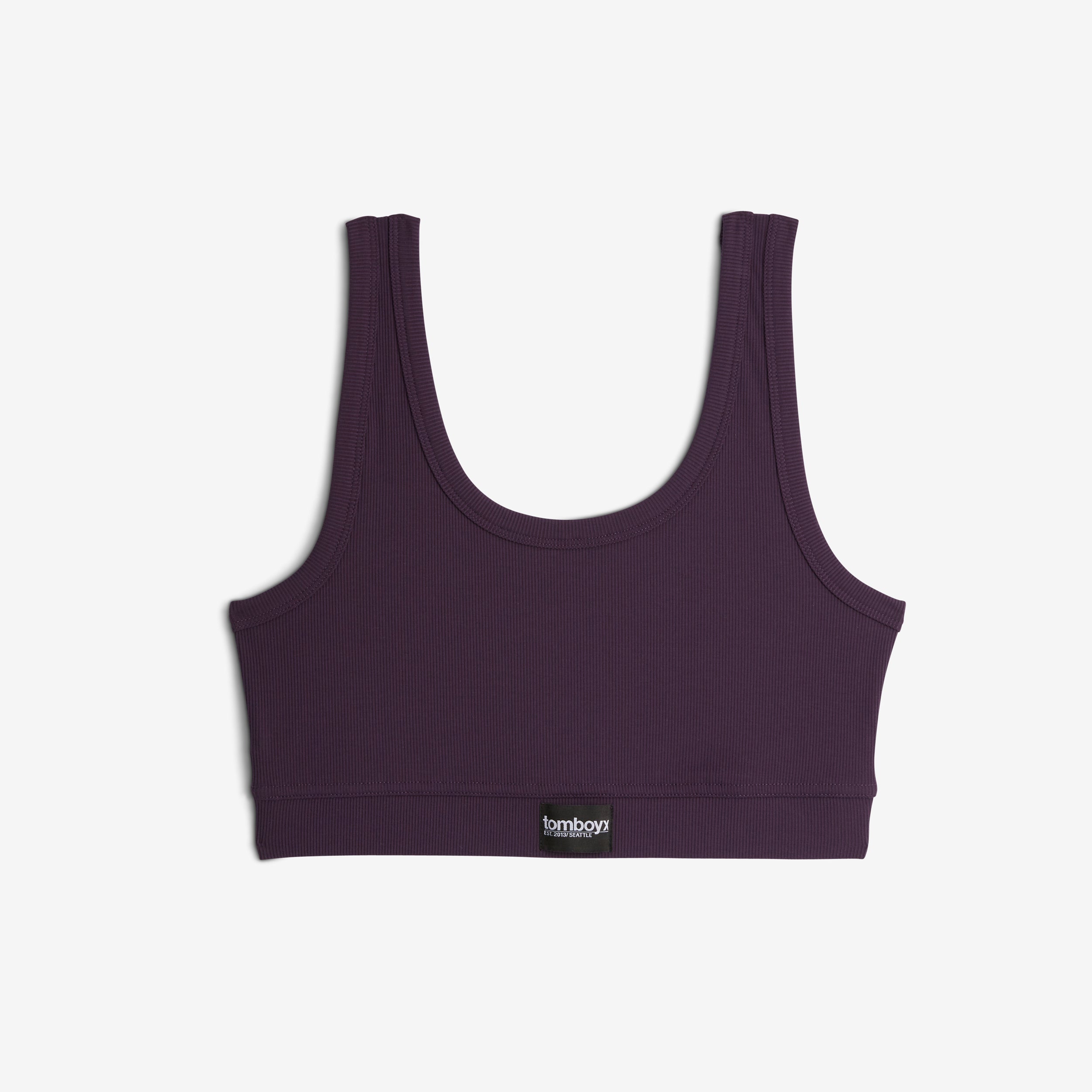 Bamboo Rib Essentials Soft Bra - Plum