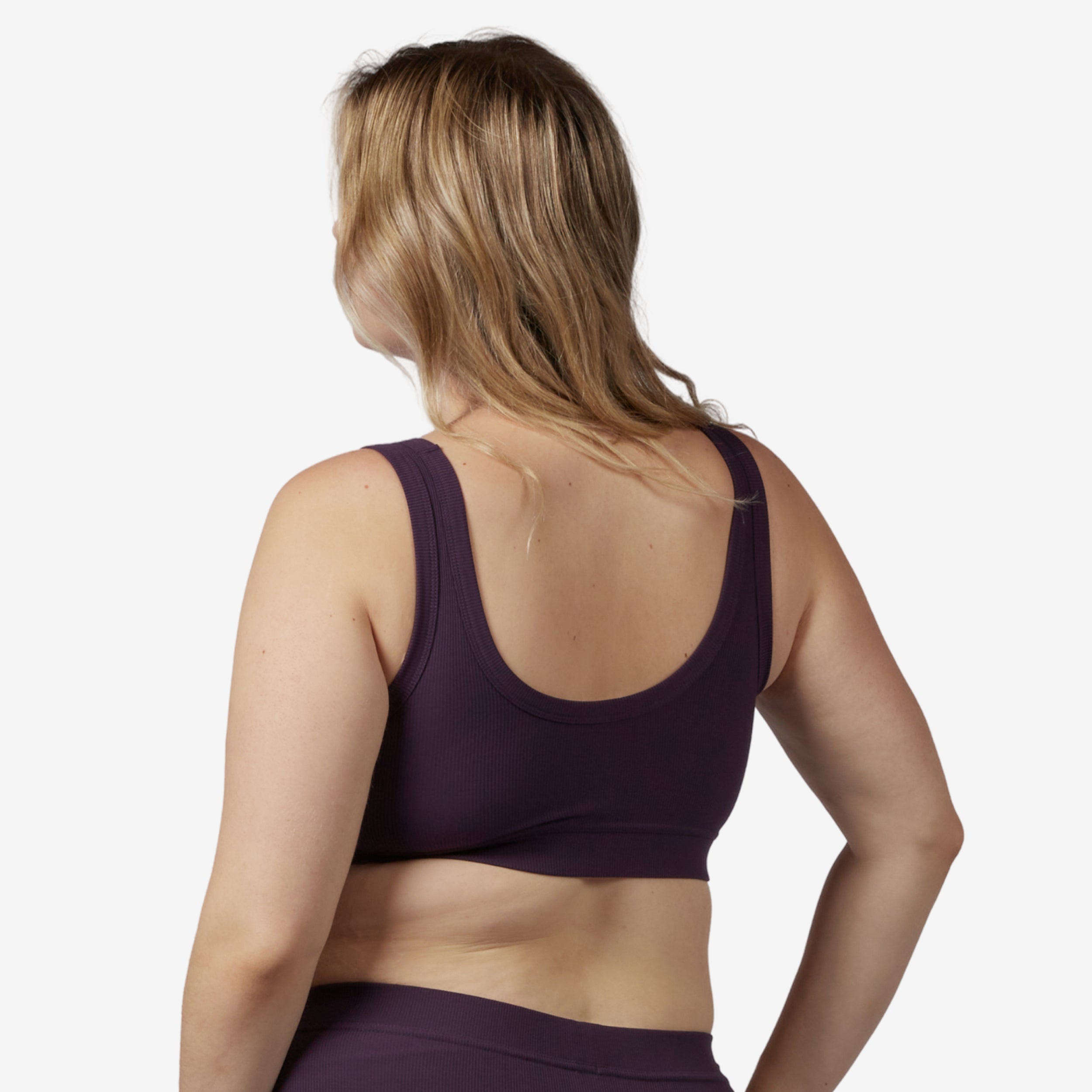 Bamboo Rib Essentials Soft Bra - Plum