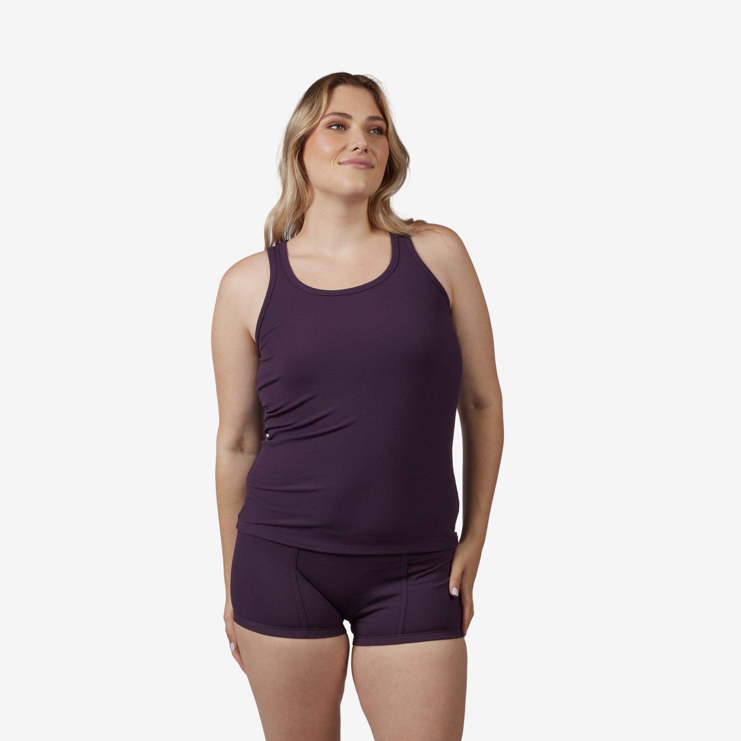 Model: Natalie is 5'11" and wears a Medium