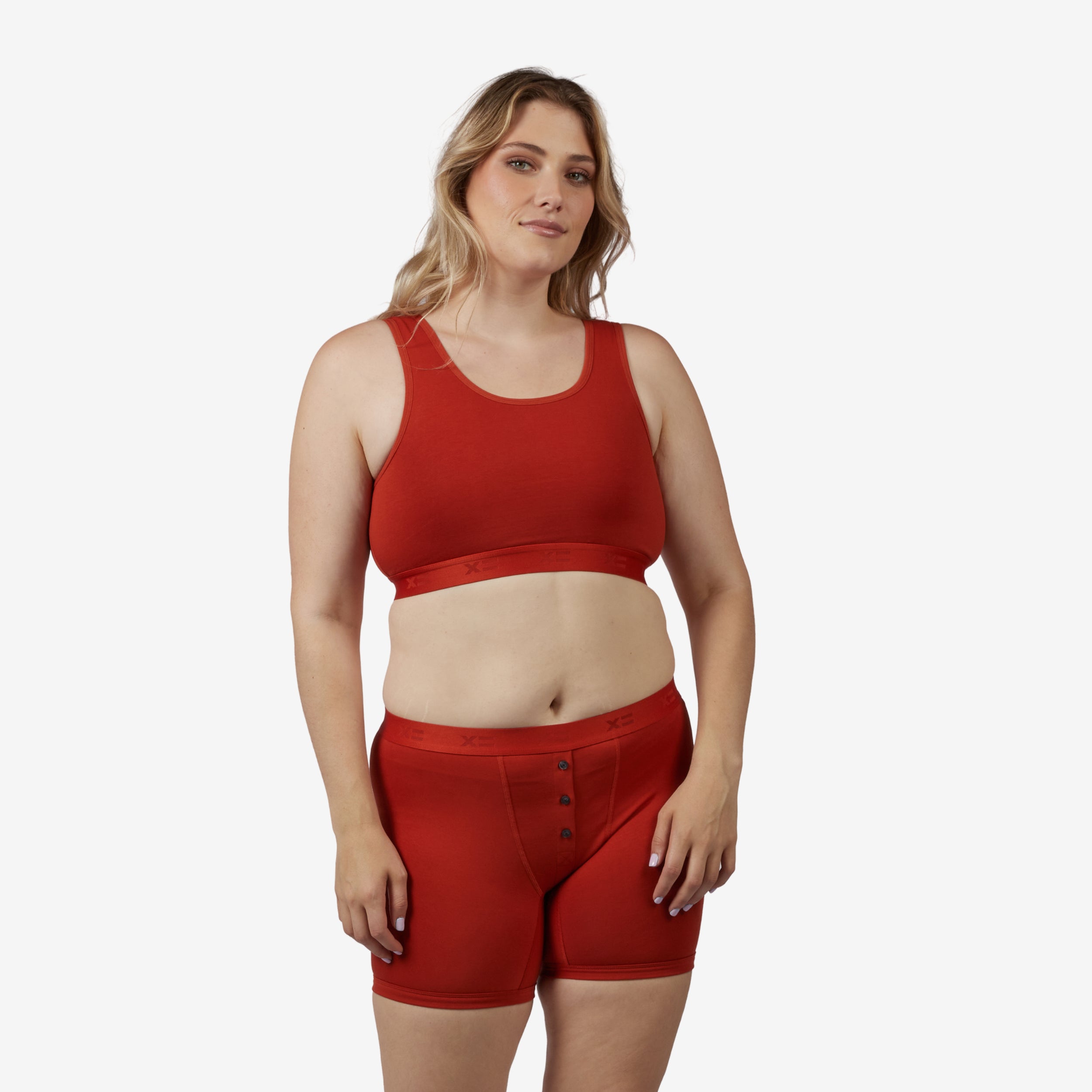 Model: Natalie is 5'11" and wears a Medium