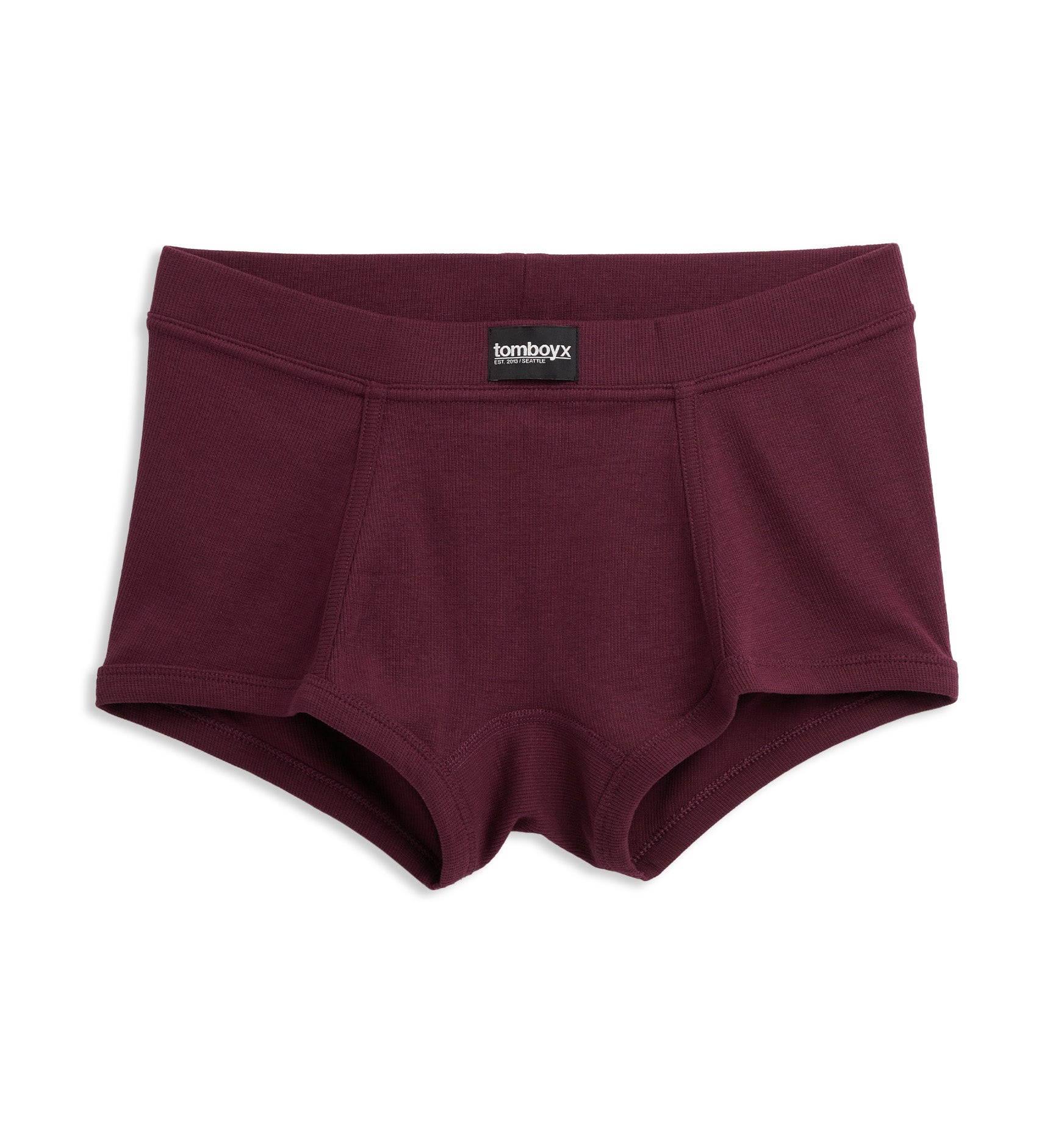 Organic Cotton Rib Boy Shorts - Purple Moon