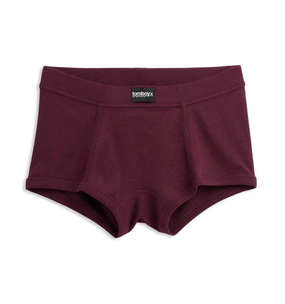 Organic Cotton Rib Boy Shorts - Purple Moon – TomboyX