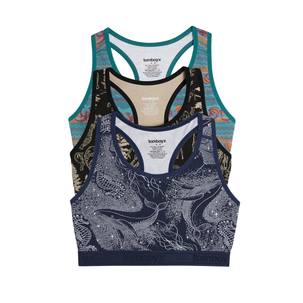 Racerback Soft Bra 3-Pack - Holiday Bundle