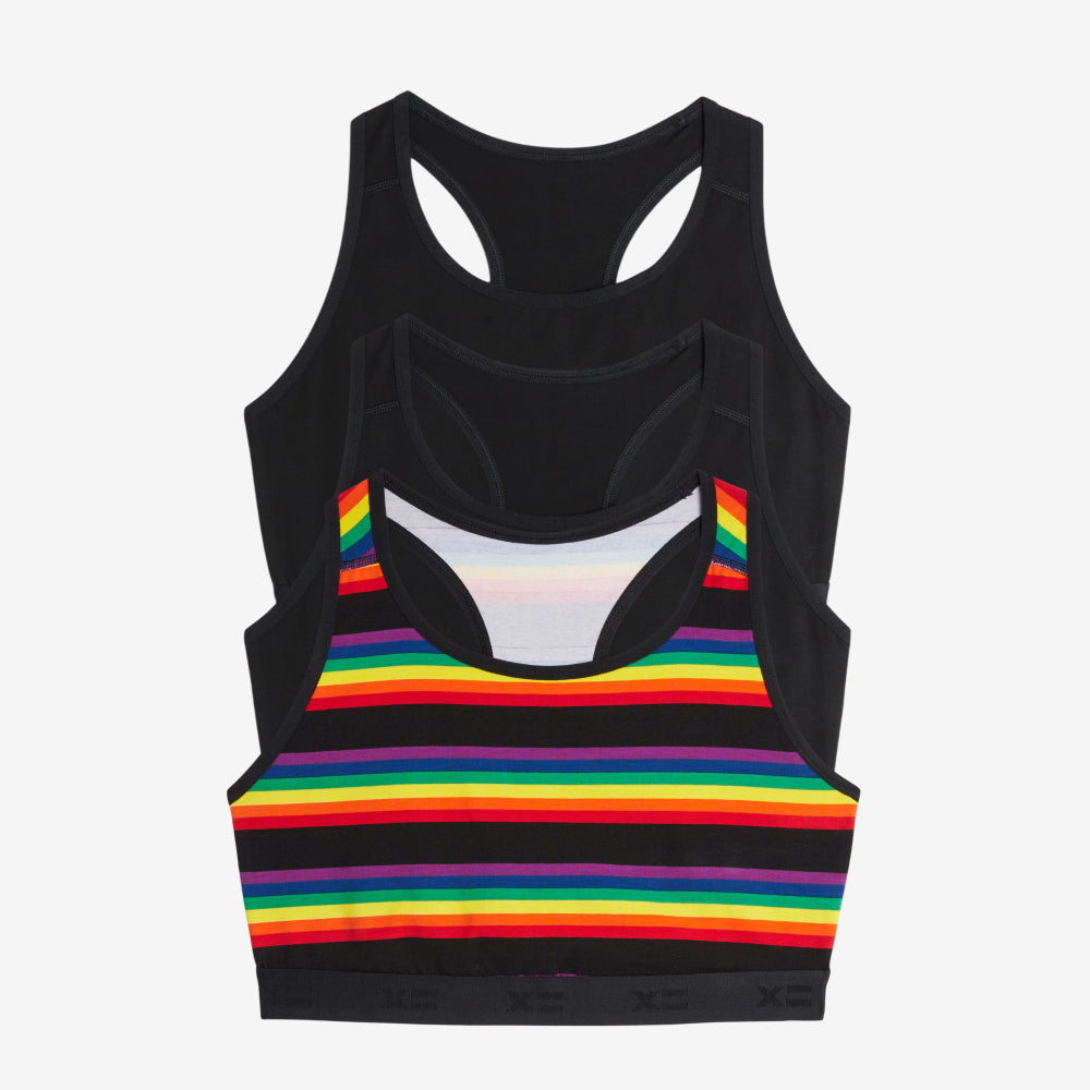 Racerback Bra 3-Pack - Stripe Up