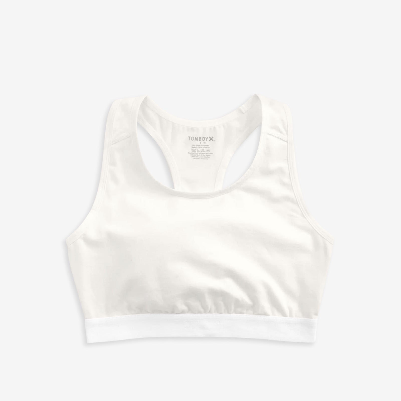 Racerback Soft Bra - X= White