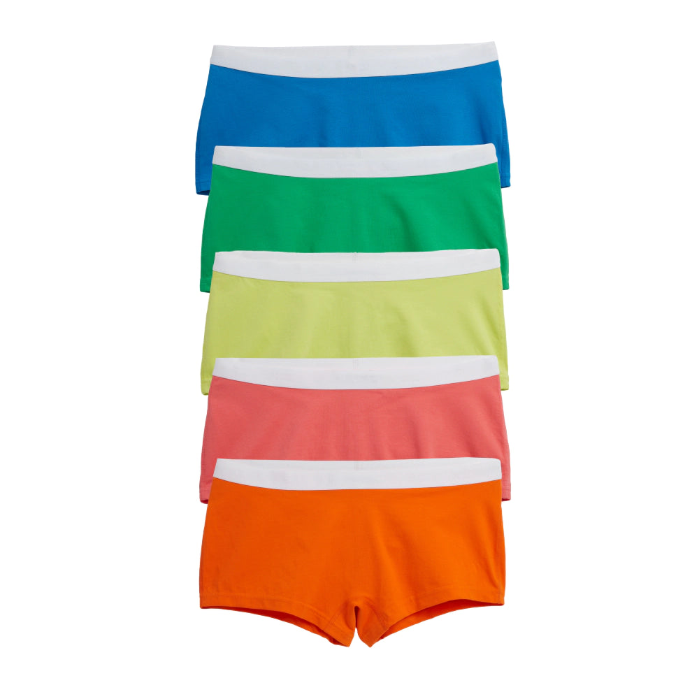 Lightweight Boy Shorts 5-Pack  - Rainbow Sherbet