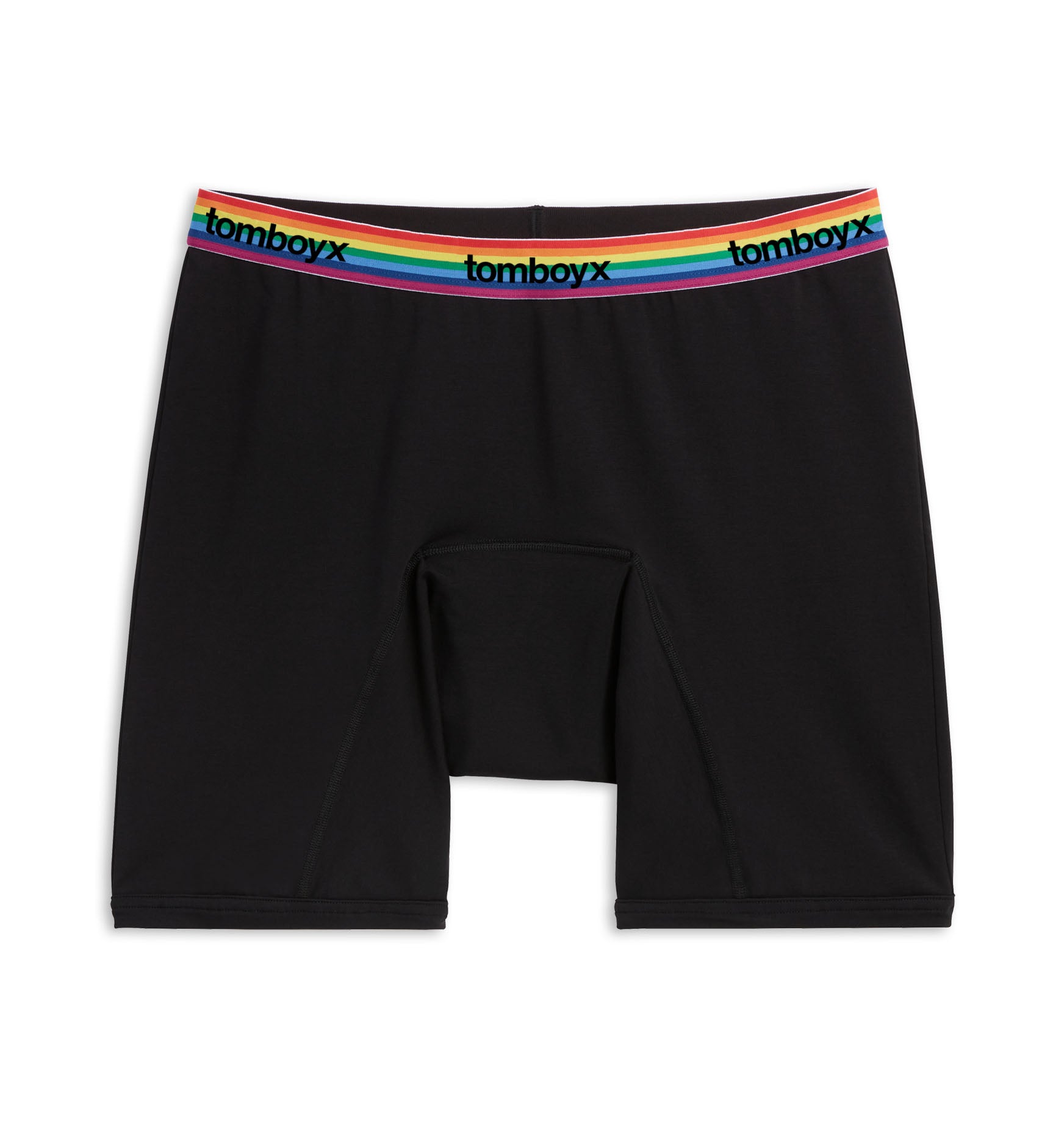 First Line Period 9" Boxer Briefs 3-Pack - Black Rainbow Logo