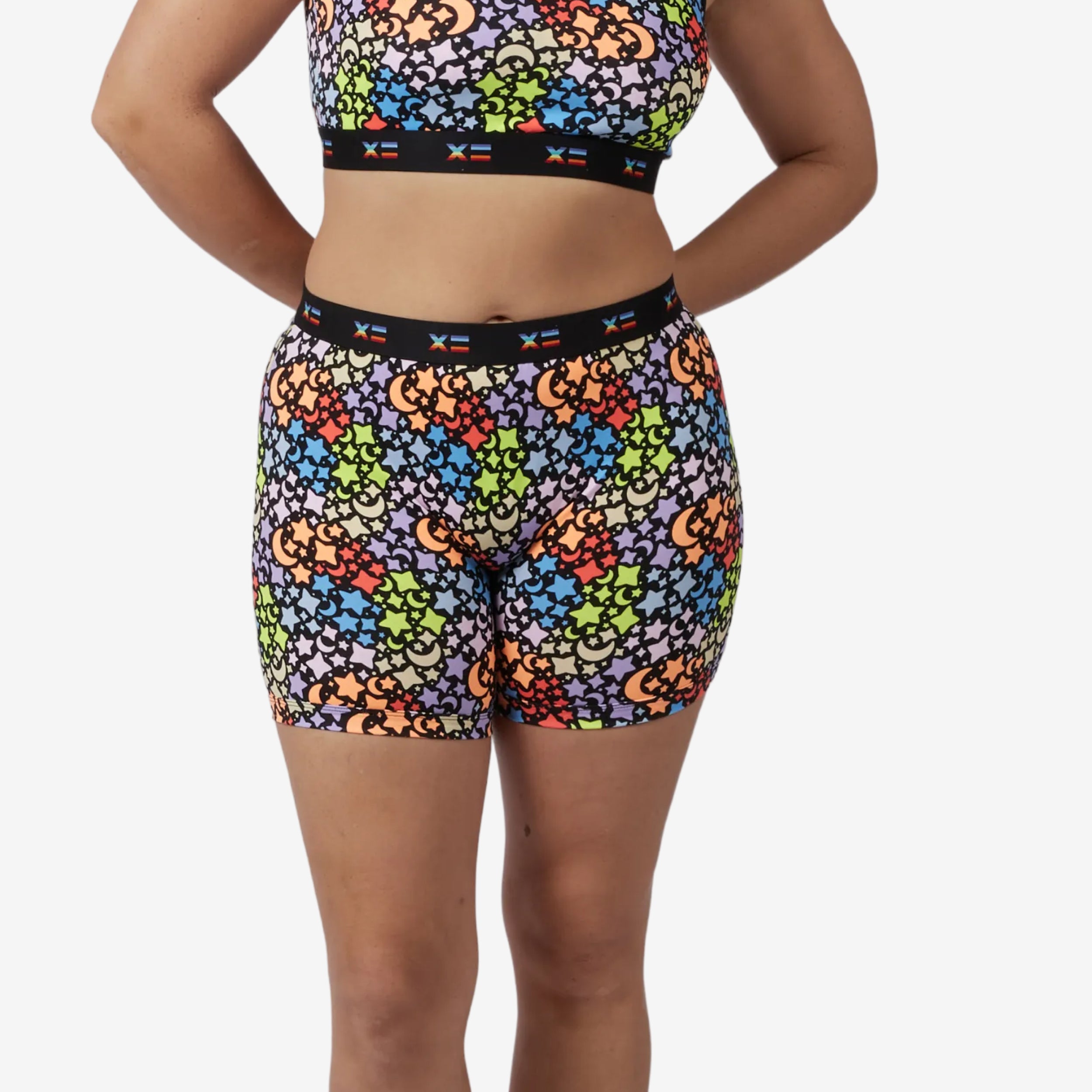 6" No Fly Boxer Briefs - Rainbow Starburst