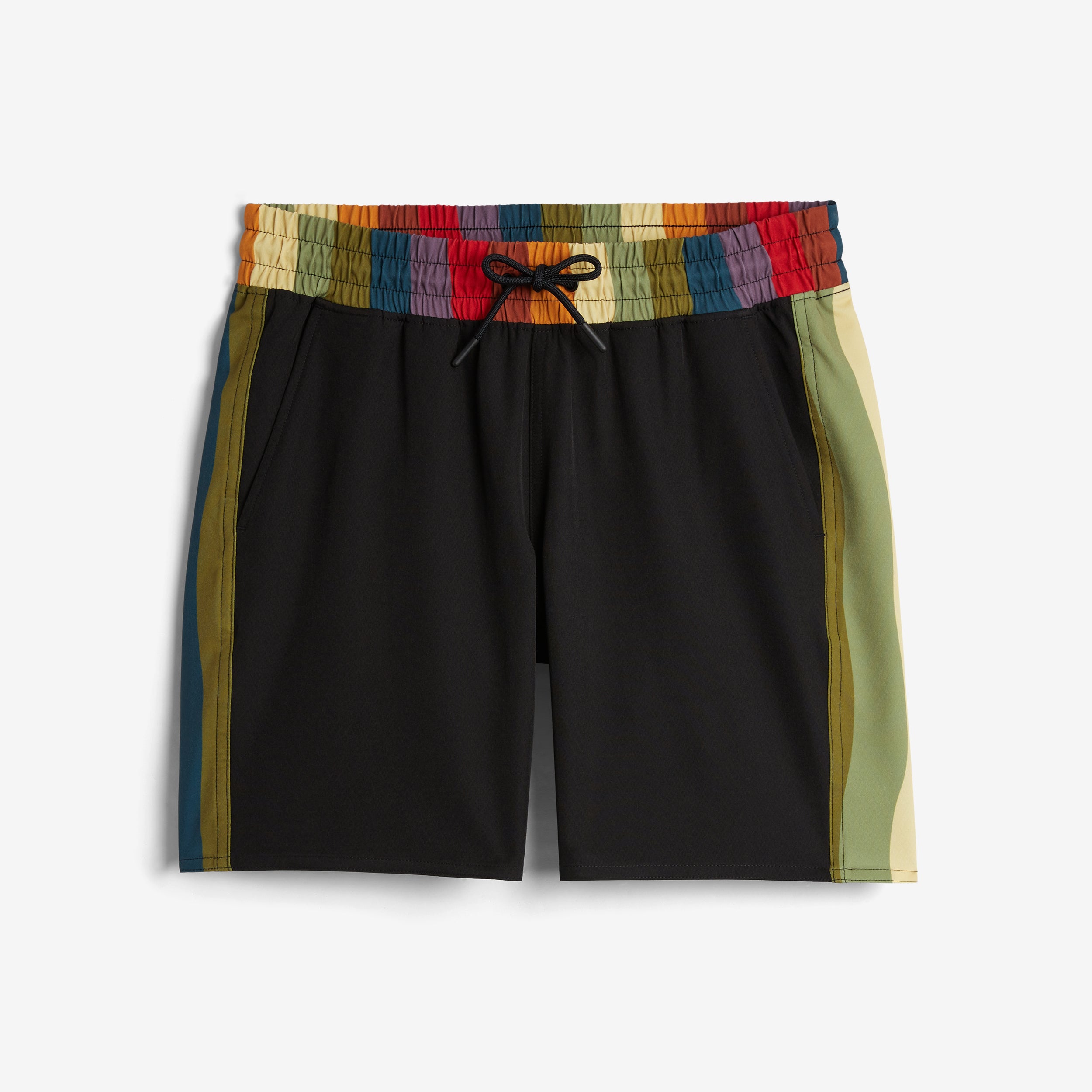 Swim 7" Pull-On Board Shorts Light Weight - Rainbow Wave