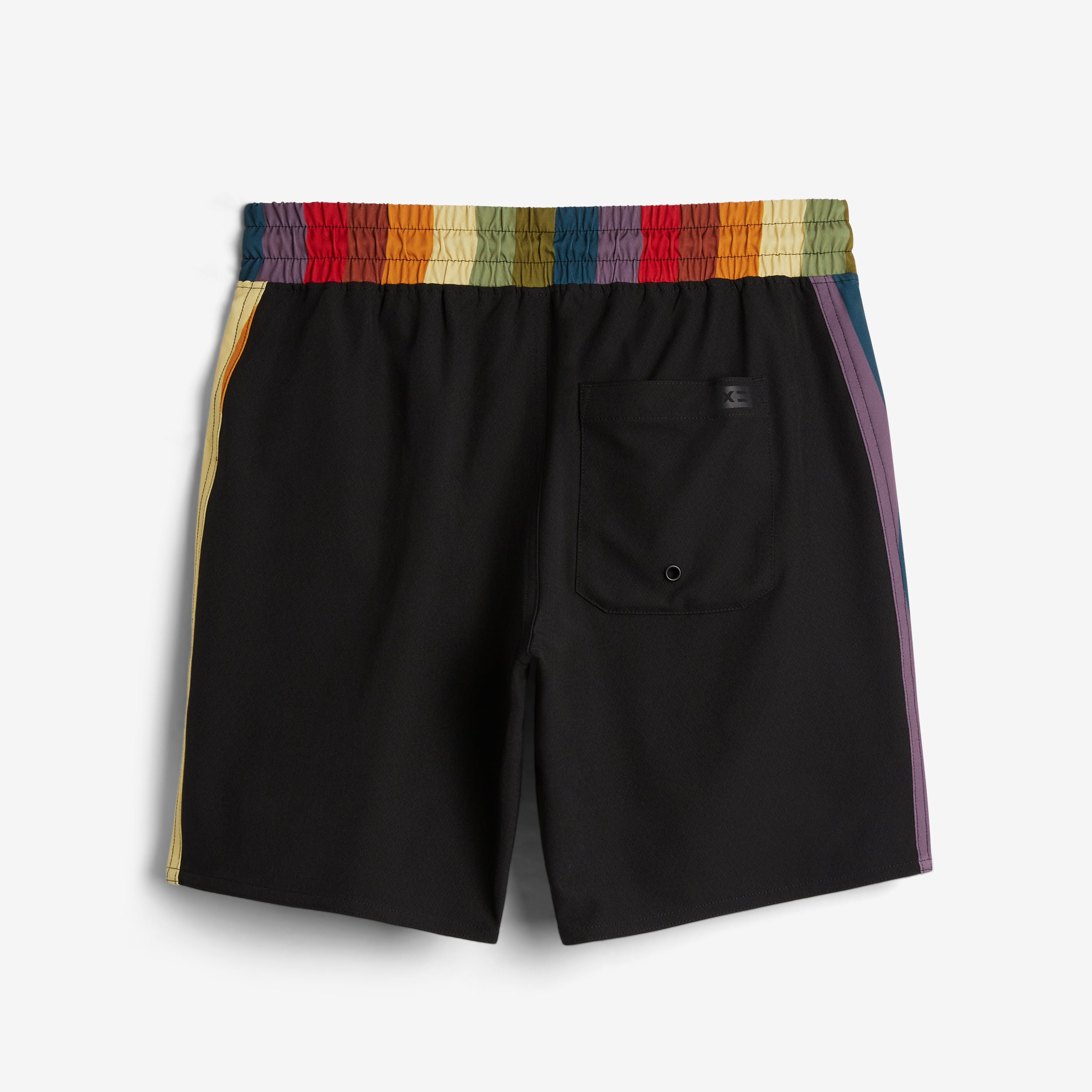 Swim 7" Pull-On Board Shorts Light Weight - Rainbow Wave