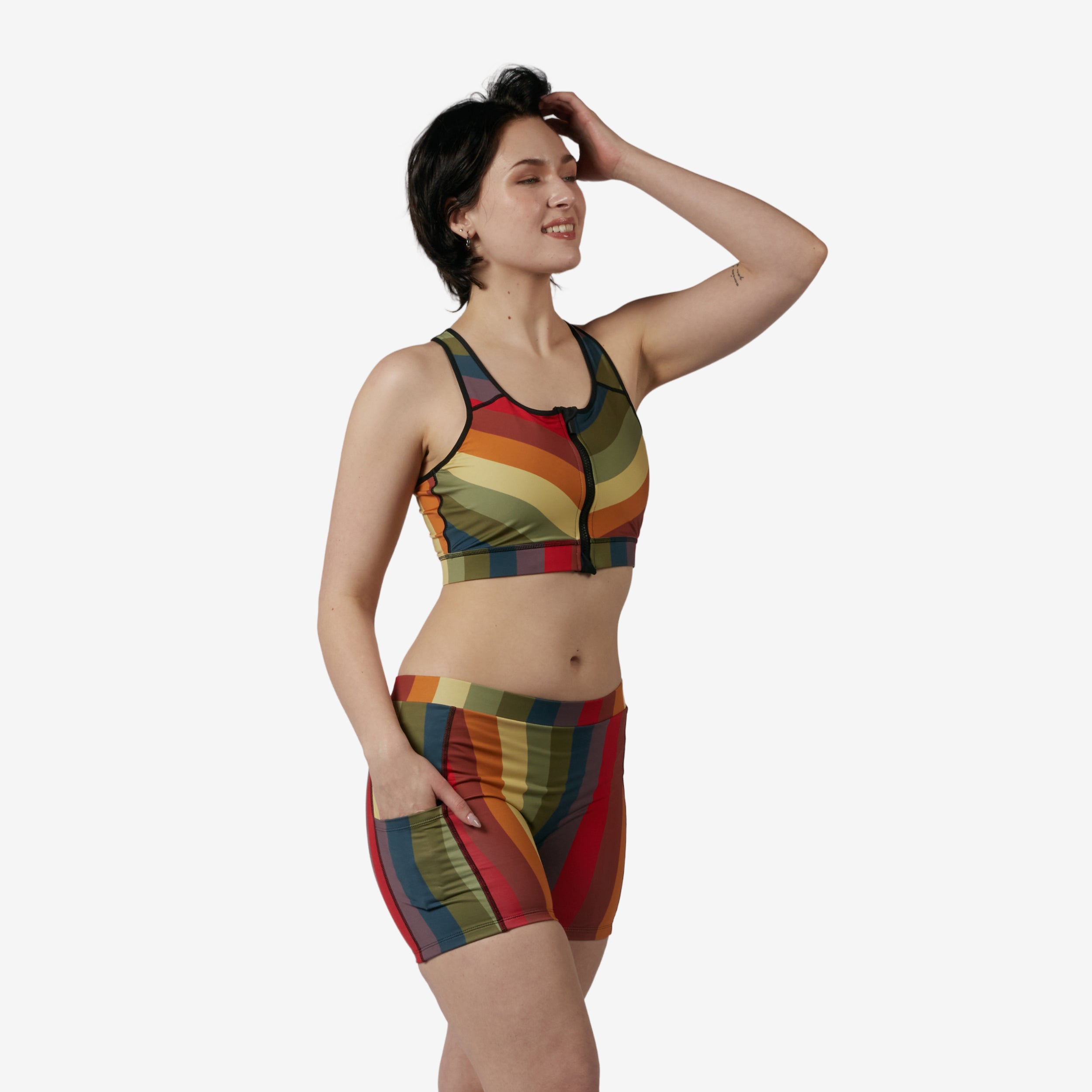 Swim 4.5" Shorts - Rainbow Wave