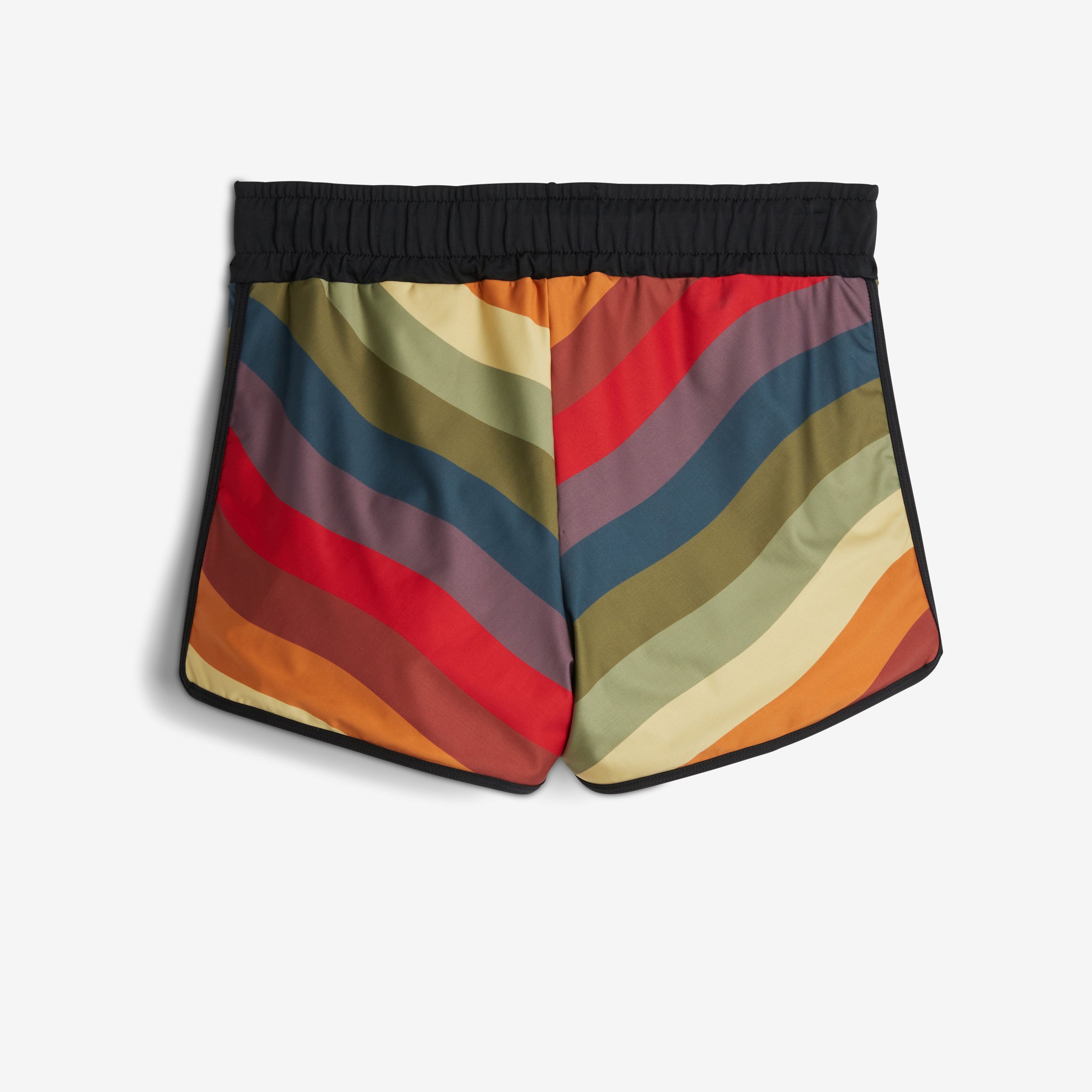 Swim High Waisted Boy Short - Rainbow Wave