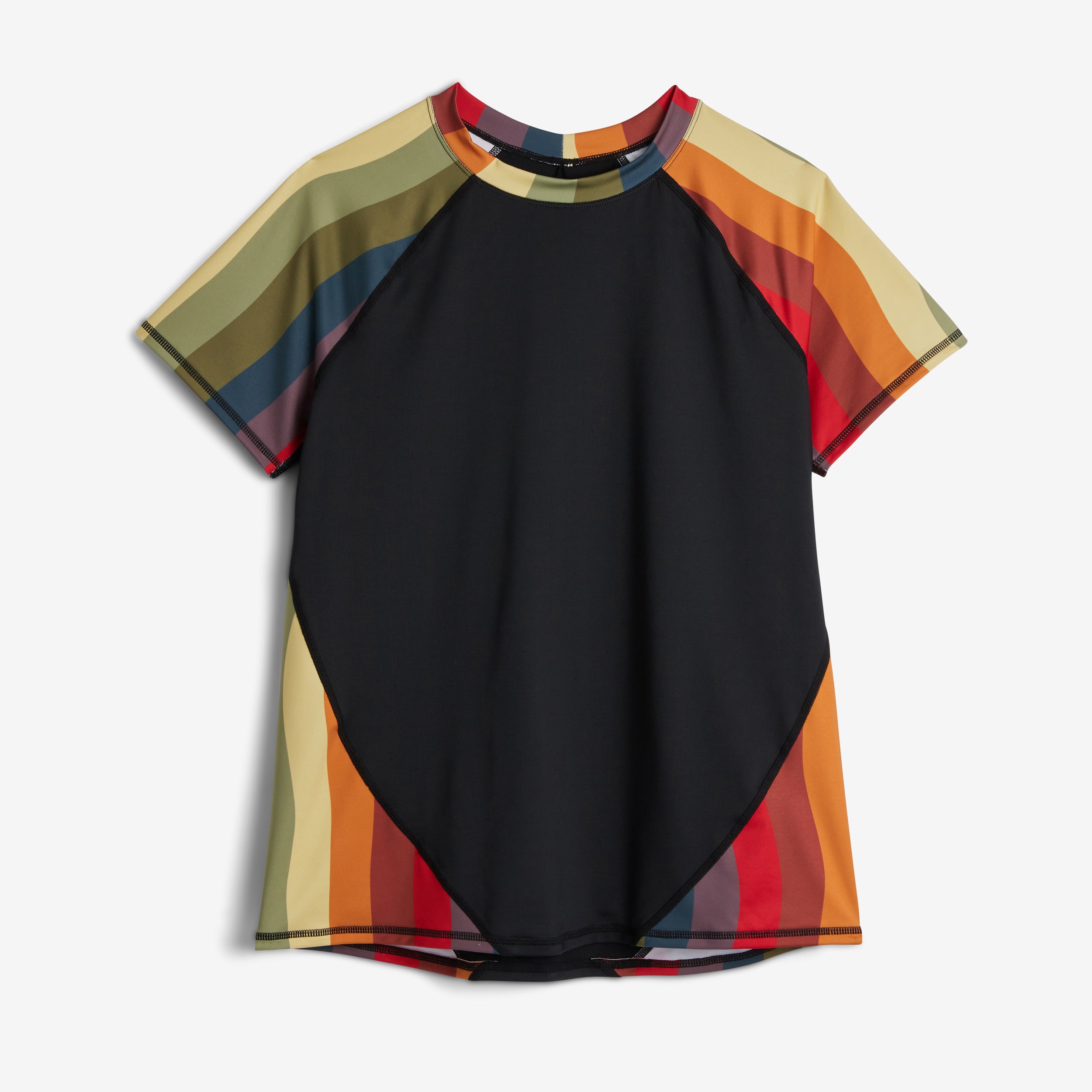 Swim Rashguard Tee - Rainbow Wave
