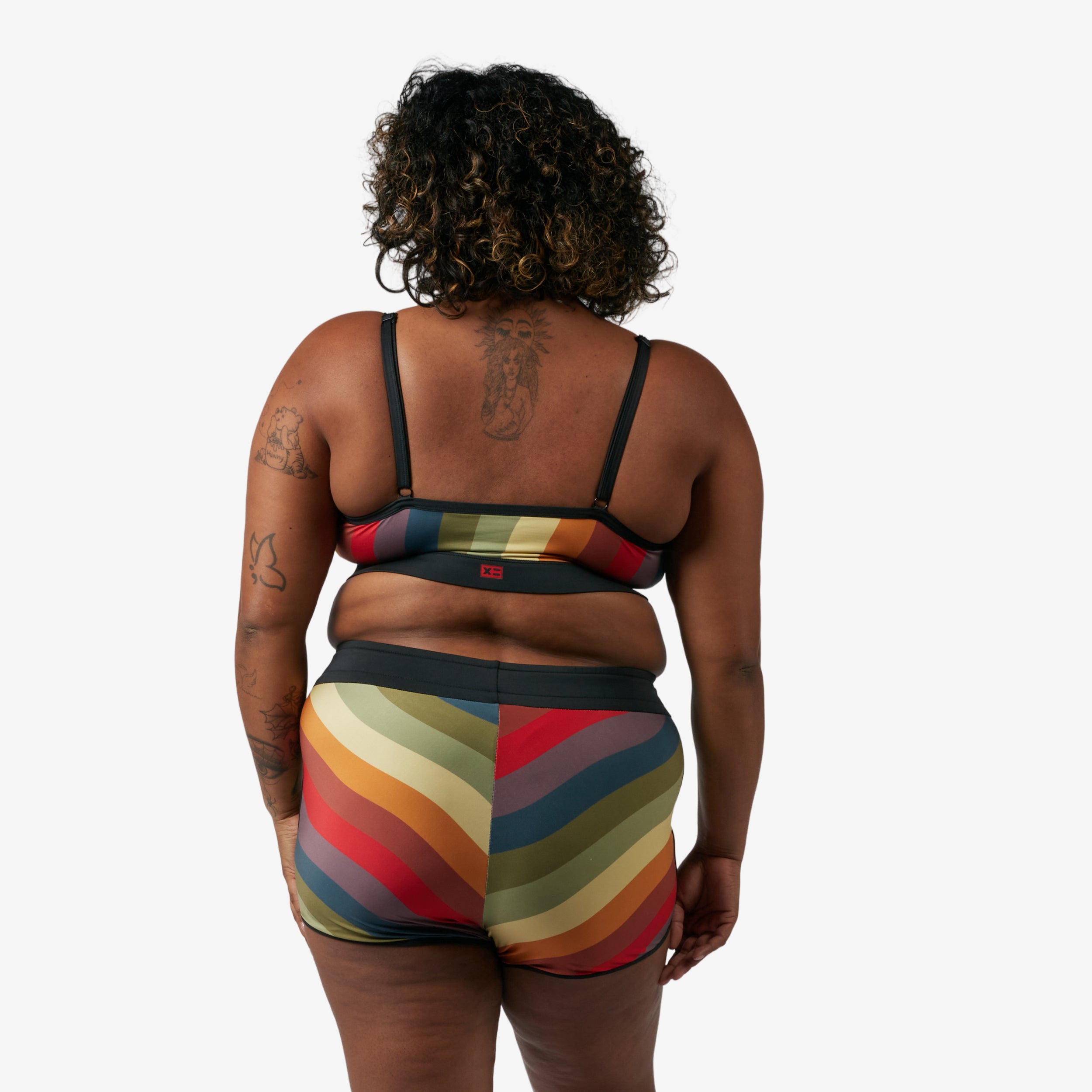 Swim Wrap Top - Rainbow Wave