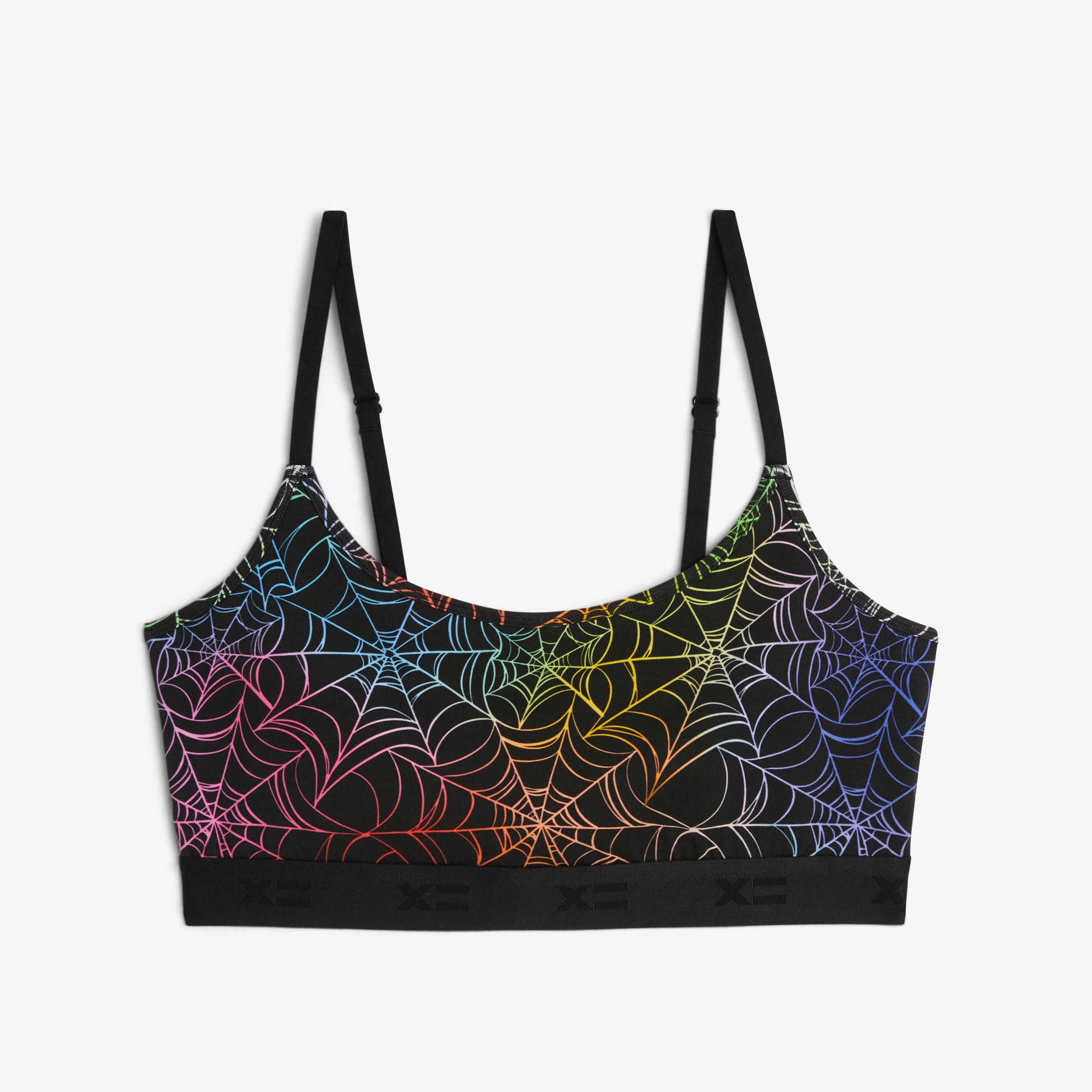 Low Cut Soft Bra - Rainbow Web
